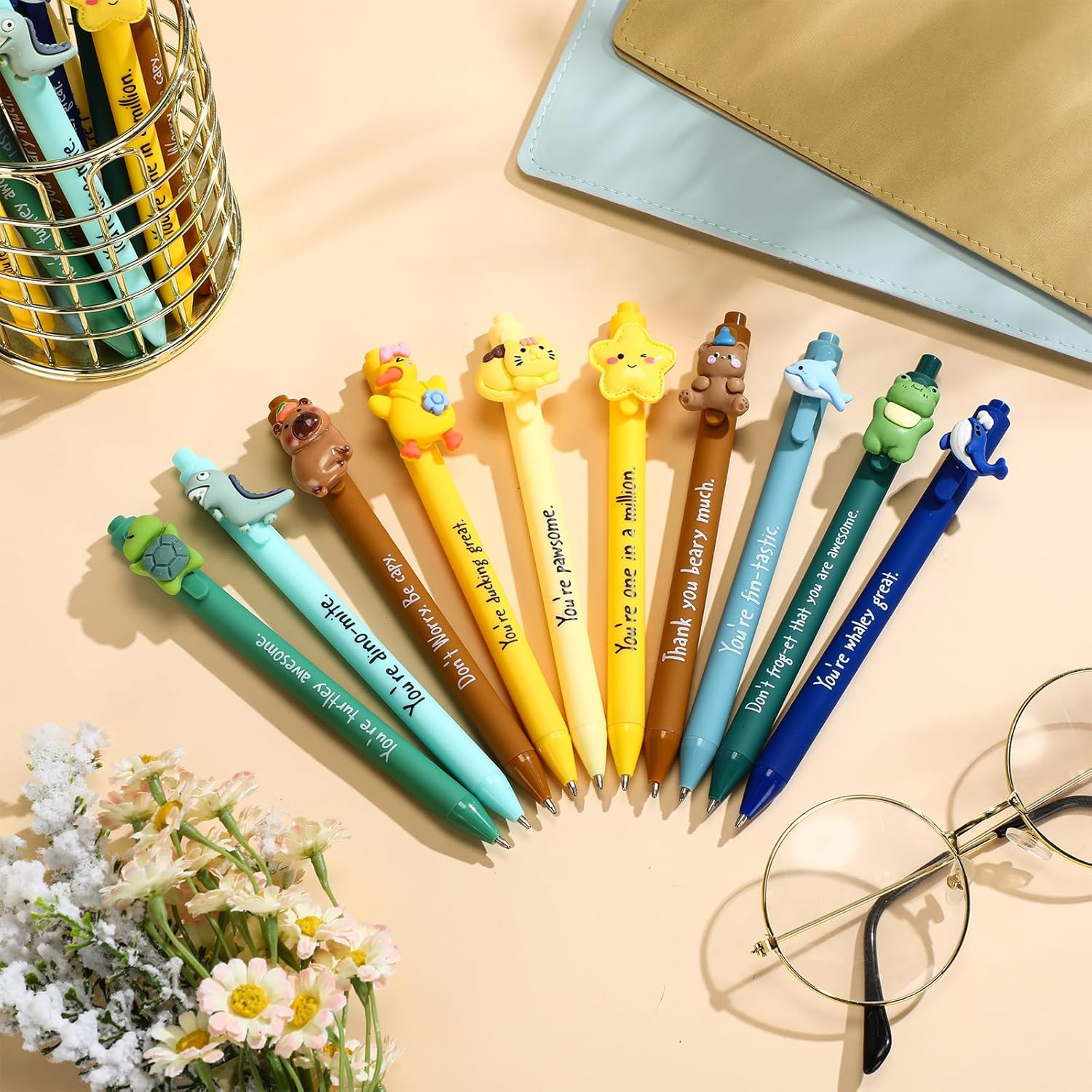 10 Pcs Inspirational Pens Bulk Graduation Gift Funny Motivational Ballpoint Pens
