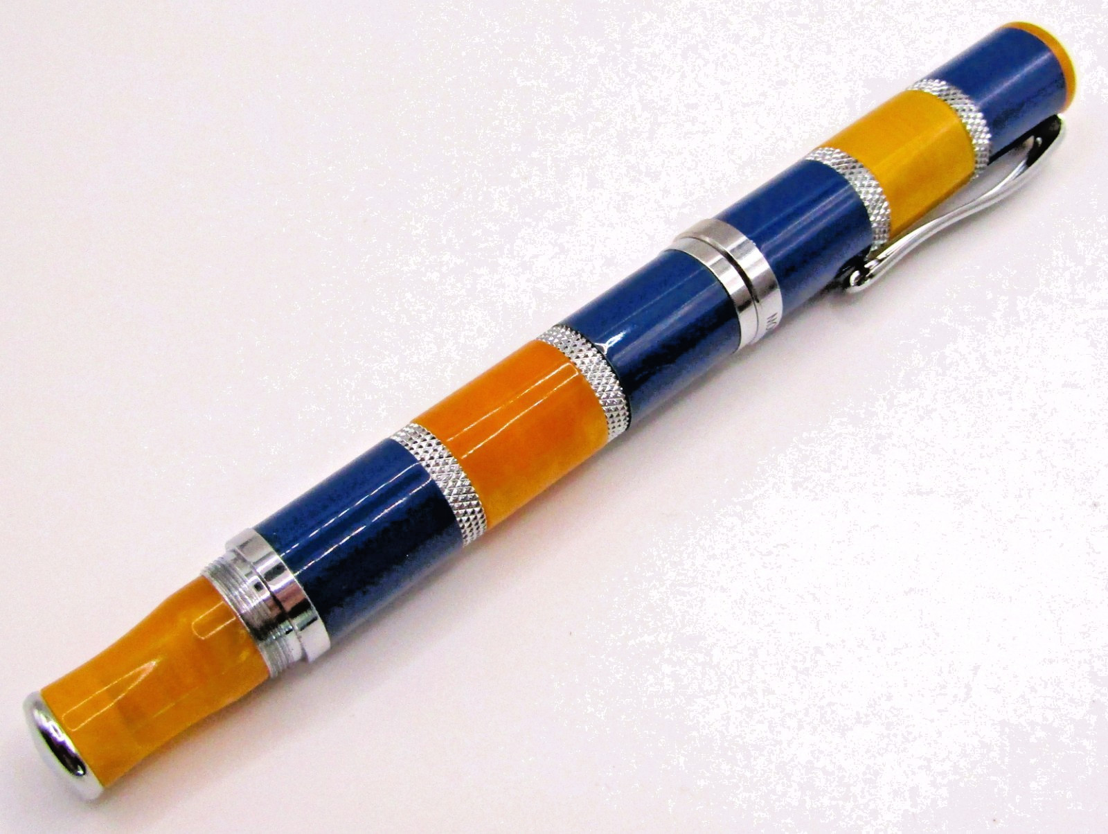 Monteverde Regatta Sport Ballpoint Pen in Blue and Yellow Pattern