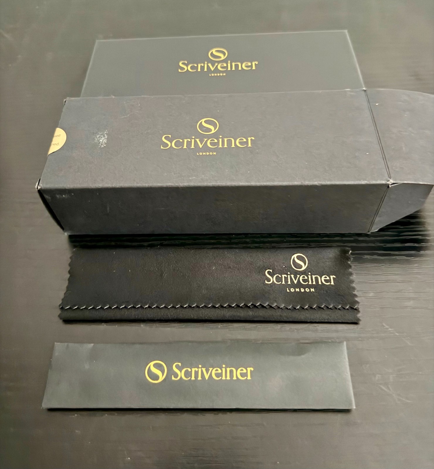 Scrivener of London Ballpoint Pen Silver and Gold Lacquer, Made in Germany -NEW