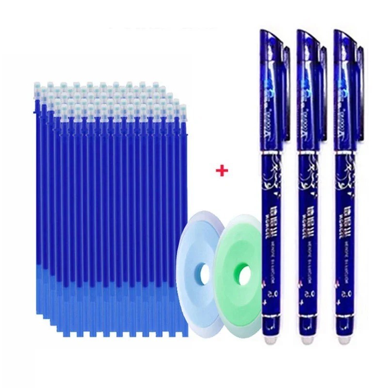 55pcs/lot Erasable Gel Pen 0.5mm Refill Rod Magic Ink Erasable Pen Washable