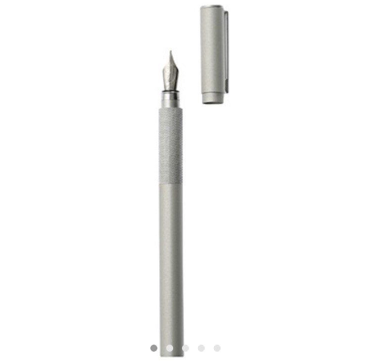 MUJI Best Seller Aluminum Fountain Pen from Japan One ink cartridge installed