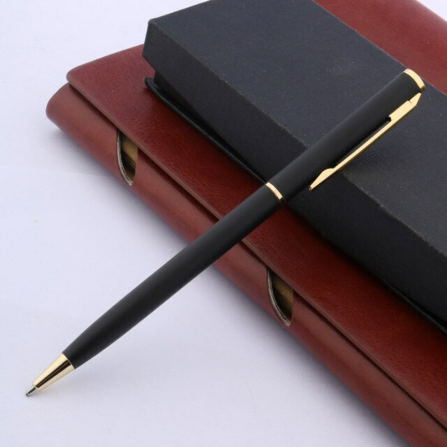 luxury quality 006 MATTE BLACK metal classical golden student Ballpoint Pen m