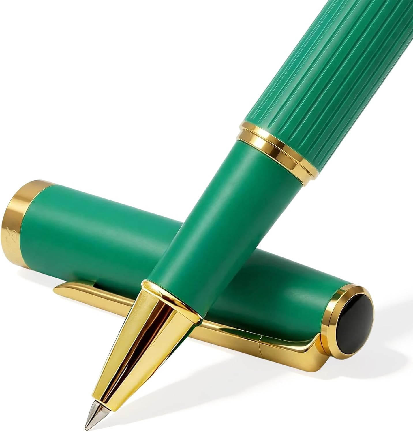 Rollerball Pen Smooth Writing Ballpoint Pens Gift Set, Metal Body with 2 Schmidt