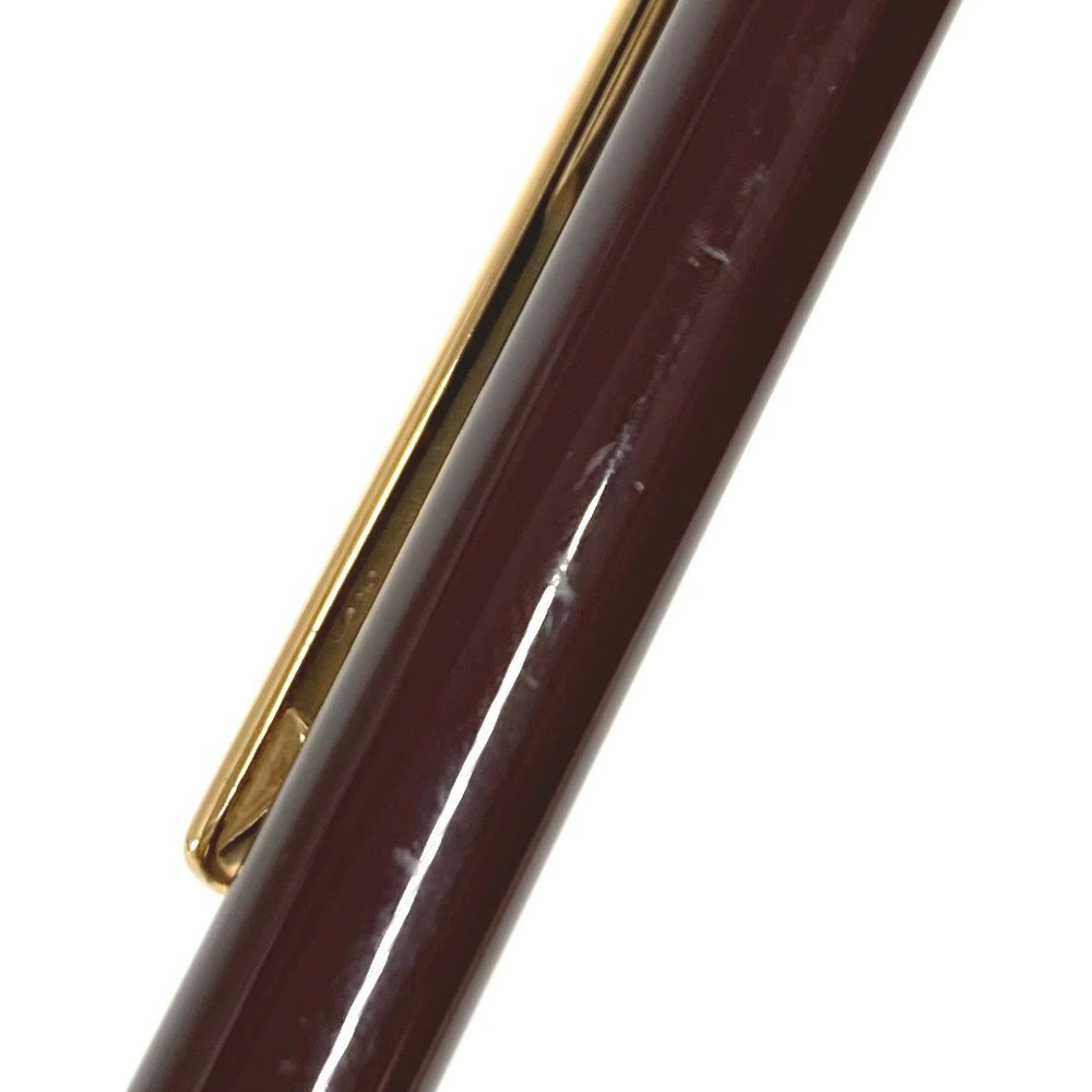 Santos de Cartier Love Ballpoint Pen Brown Resin Glack Ink Gold Twist Unisex