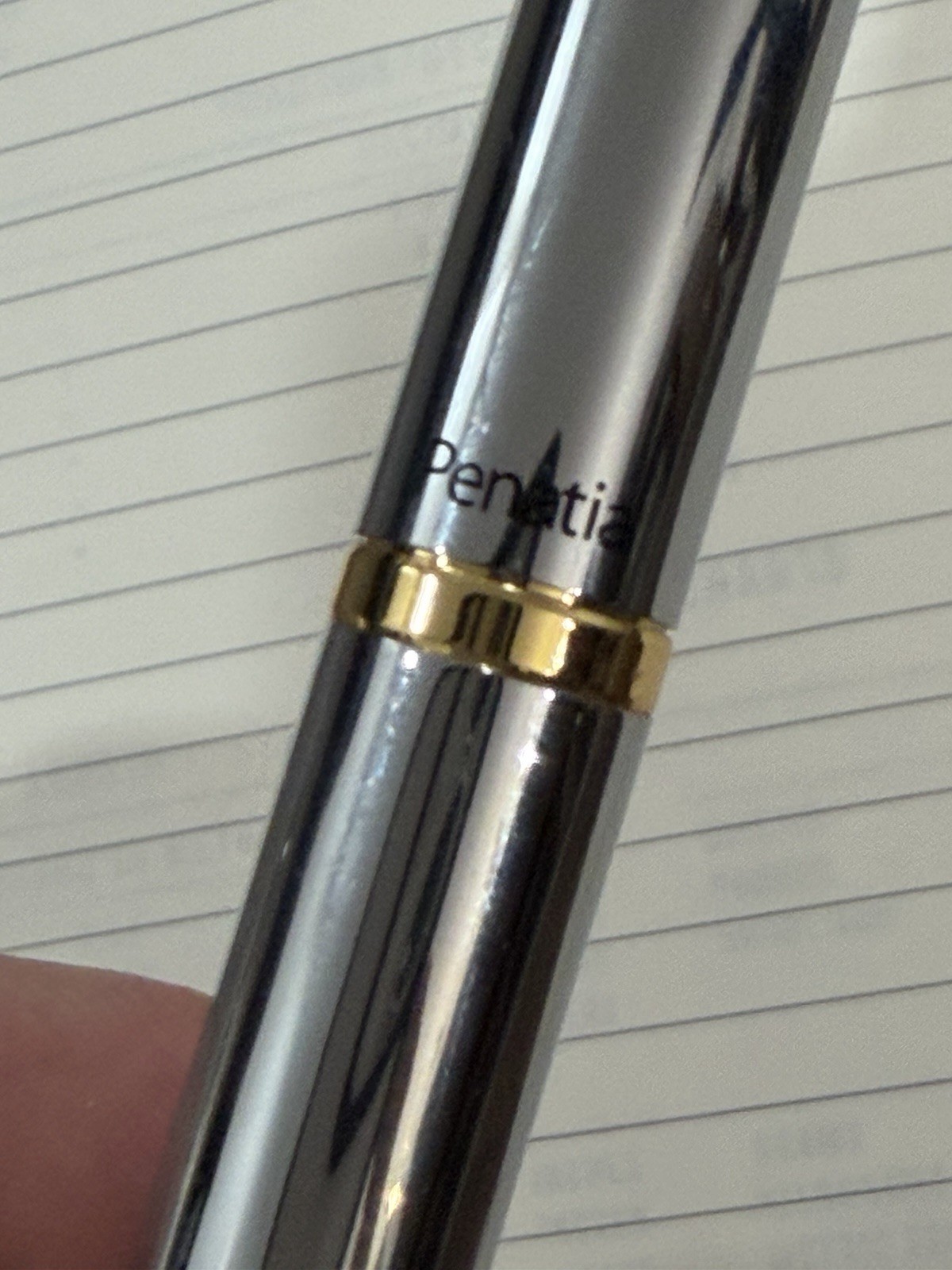 PENATIA LEXINGTON CHROME Gold BALLPOINT NCCTG 30th 2007 LOGO -writes -USA Seller