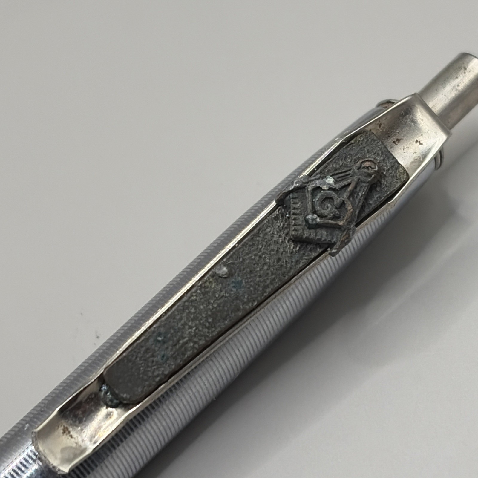 VTG c1960s/70s Ballpoint Pen MASON MASONIC Logo Pocket Clip