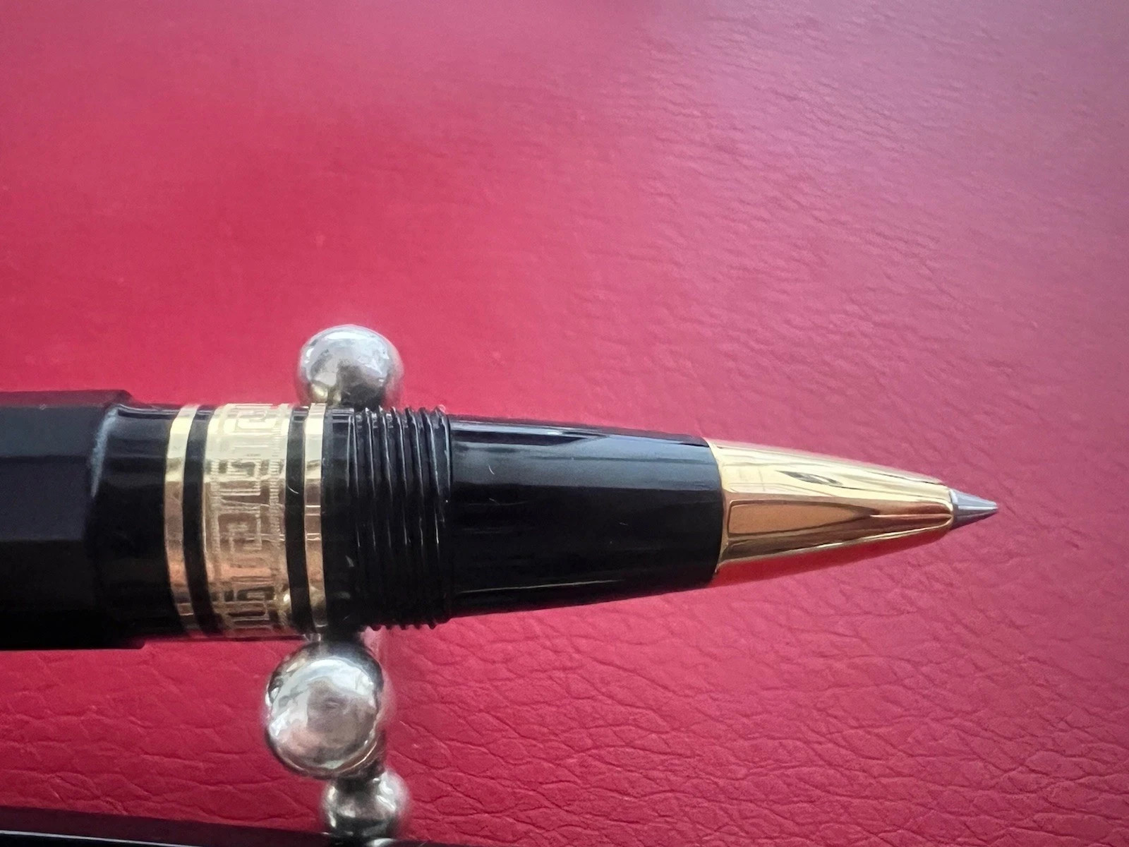 OMAS Paragon Rollerball Pen Multi-Face Gold Greek Engraved