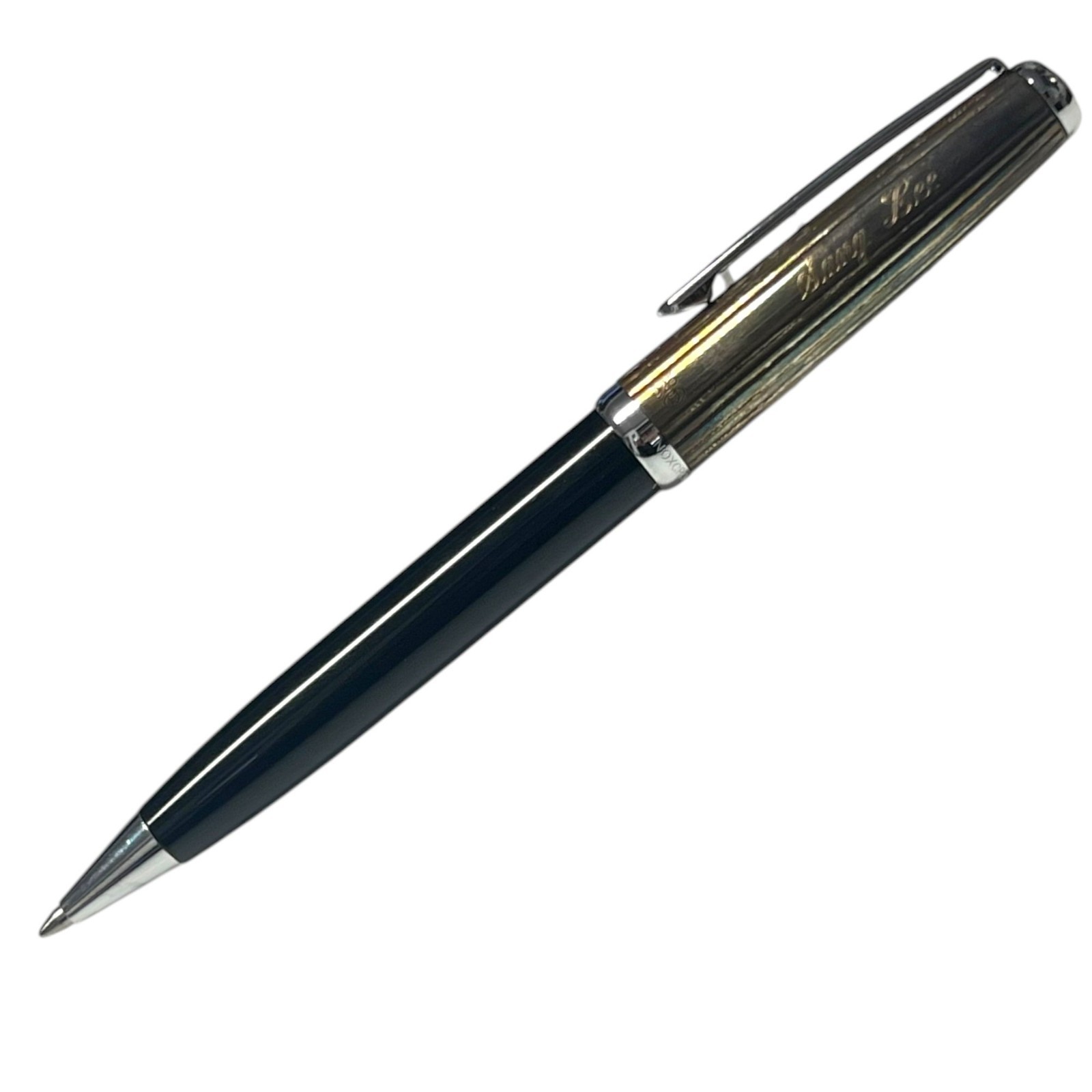 Rare-BNY Inoxcrom Sirocco 925 Sterling Silver Cap,Black Resin Body Engraved