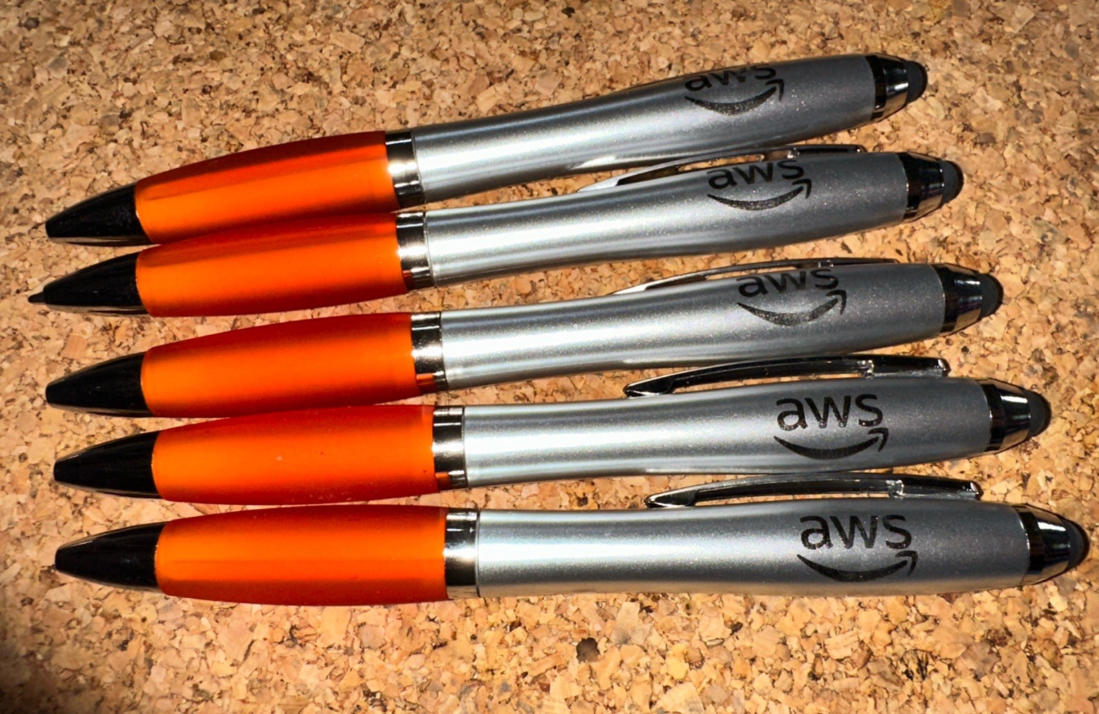 Amazon AWS Ballpoint Promotional Stylist Pen Lot Of 5