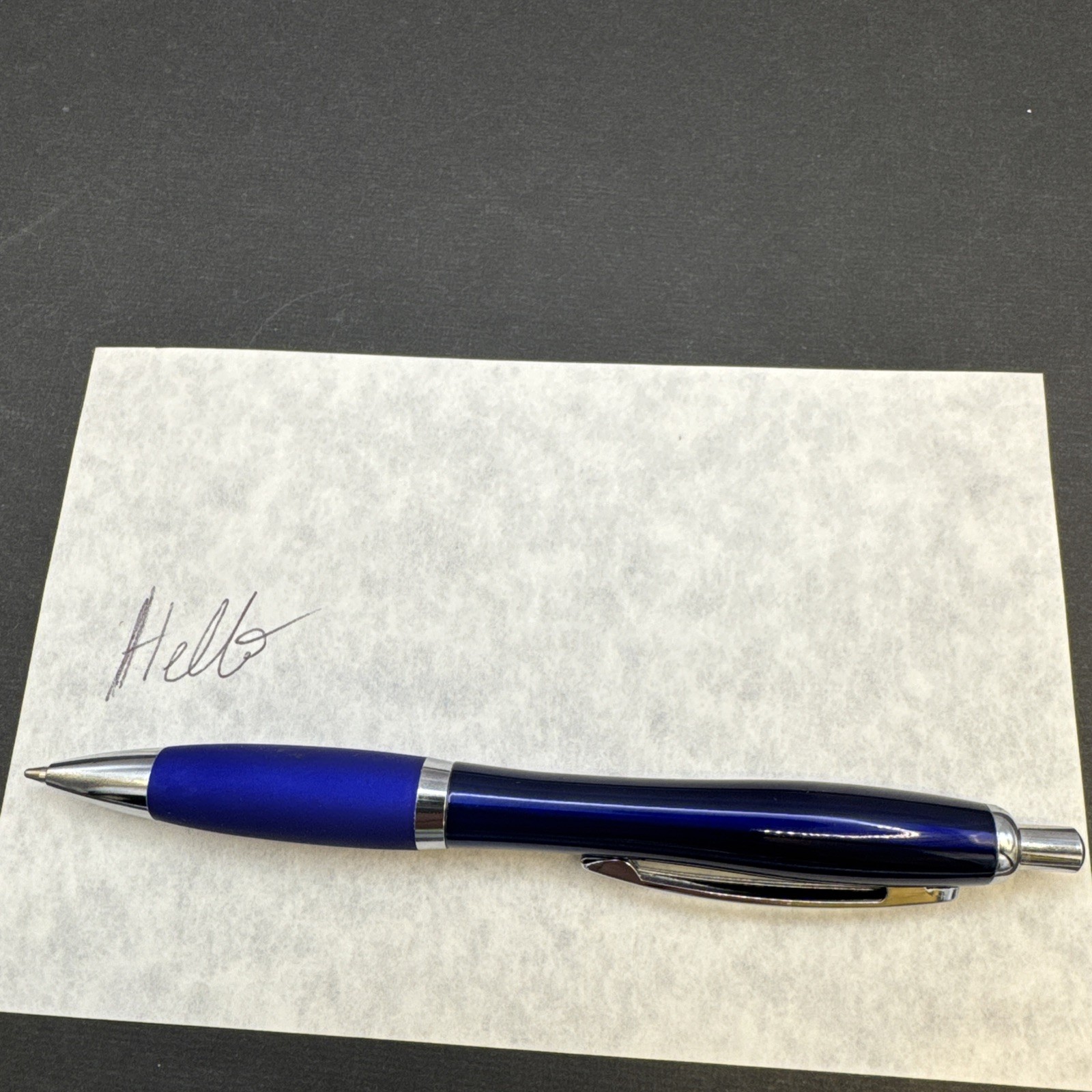 Atlas Air Promotional Blue Ballpoint Pen Rubber Grip Retractable Advertising