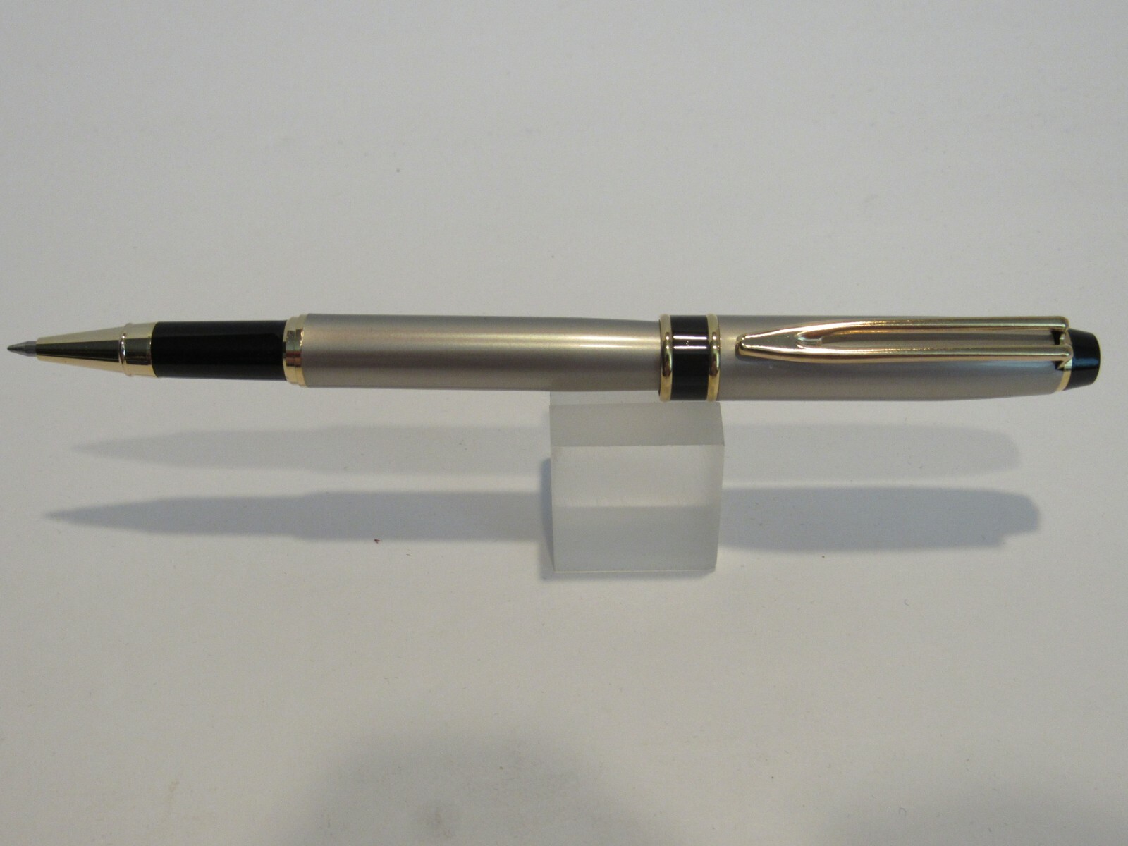 TERZETTI Expert Metal Silver /GT Trim Rollerball Pen+velvet pouch