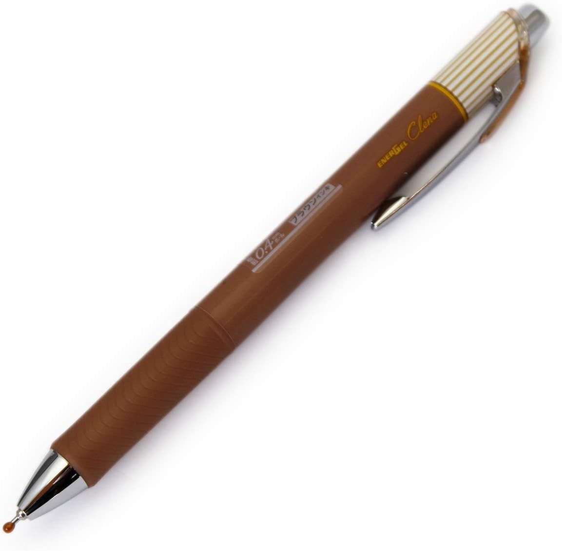 Pentel EnerGel CLENA 0.4mm Ballpoint Pen Brown BLN74L-E Japan
