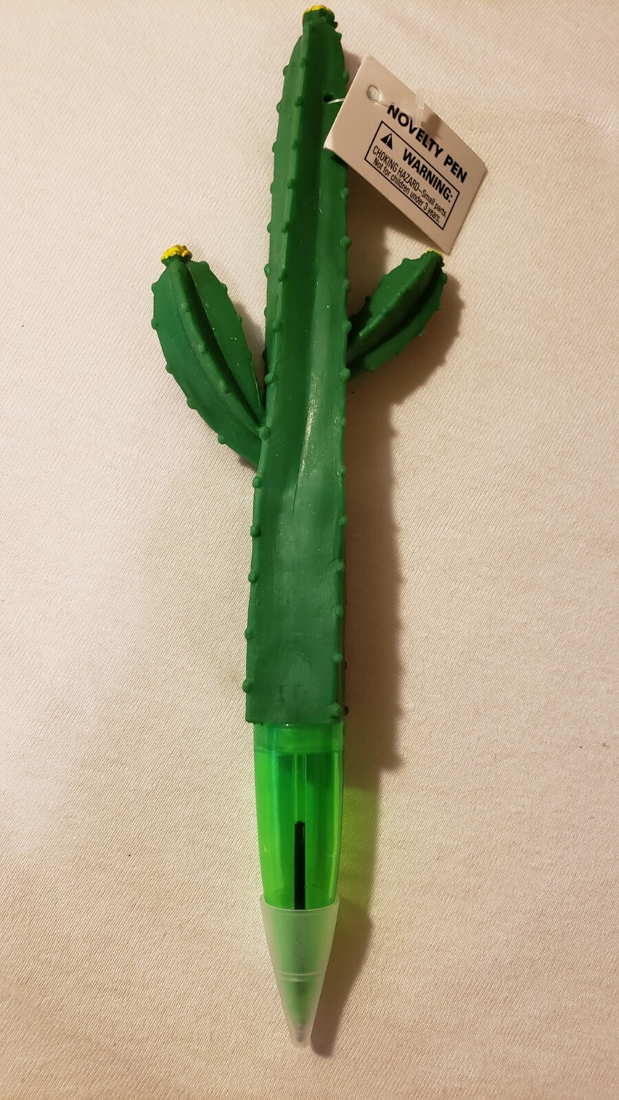 Novelty Cactus Ball Point Pen Black Ink 1 Pcs Flexible Rubber Cactus Plastic Pen