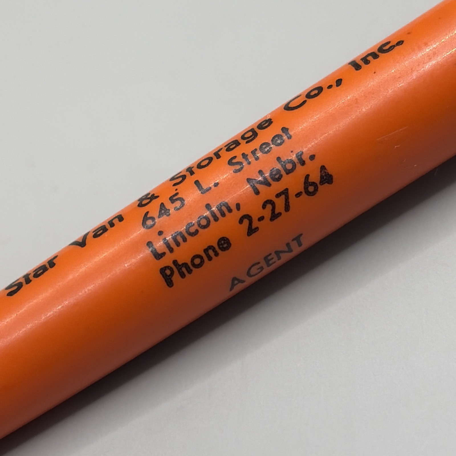 VTG c1950s Ballpoint Pen STAR VAN & STORAGE CO. Lincoln Nebraska NE