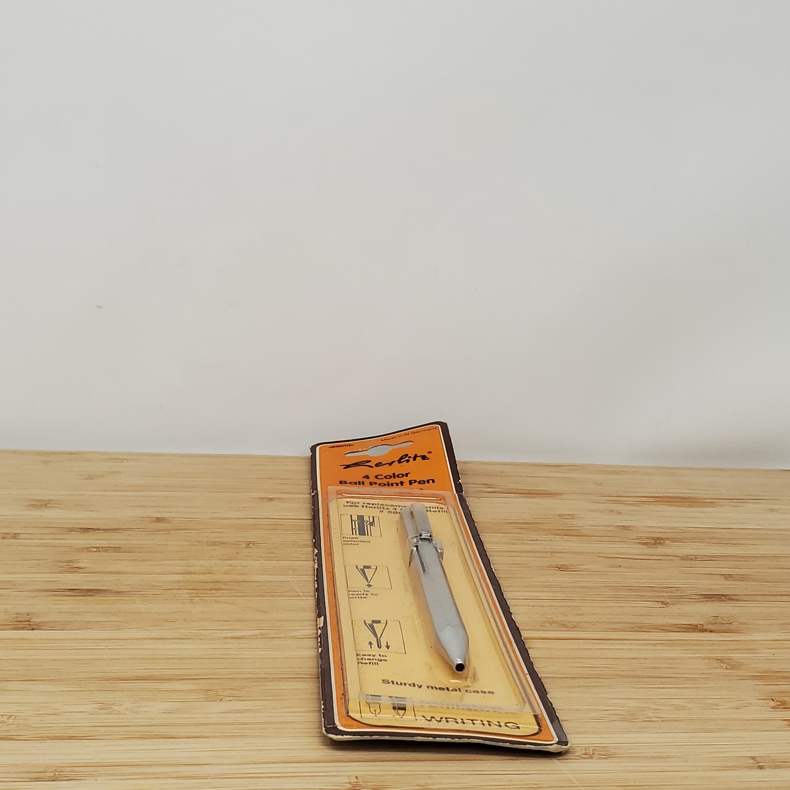 Vintage Herlitz 4 Color Ballpoint Pen Metal Case W Germany Multi Pen NOS