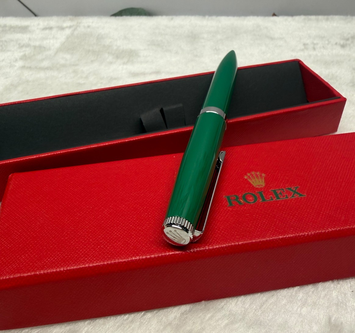 Rolex Emerald Green Twist Ballpoint Pen New with Box VIP Gift