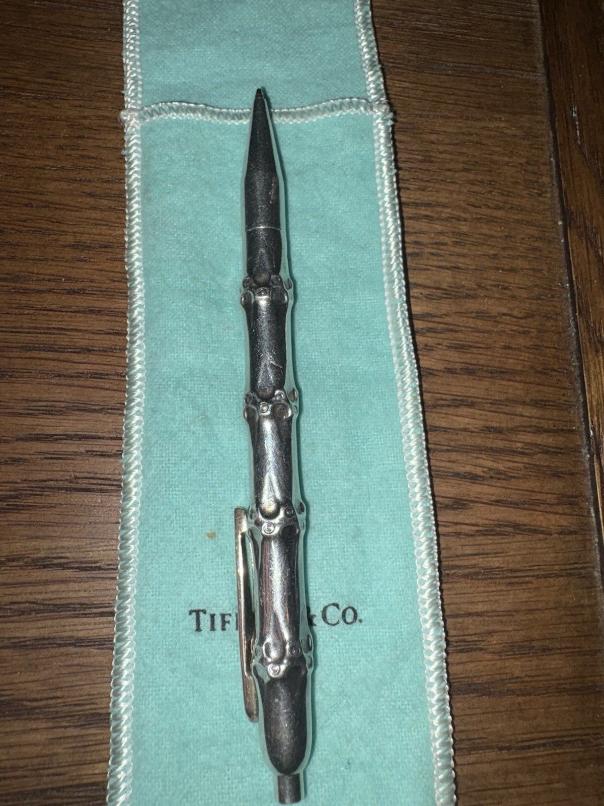 Tiffany & Co Sterling Silver 925 Ballpoint Pen w/ Original Pouch