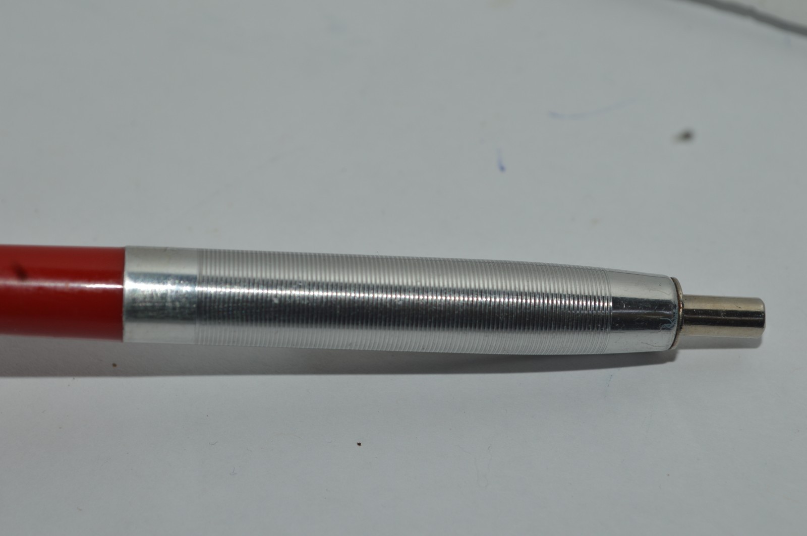 BANKERS Ballpoint Pen Red Plastic Barrel Metal Cap Made In USA Circa 1970s