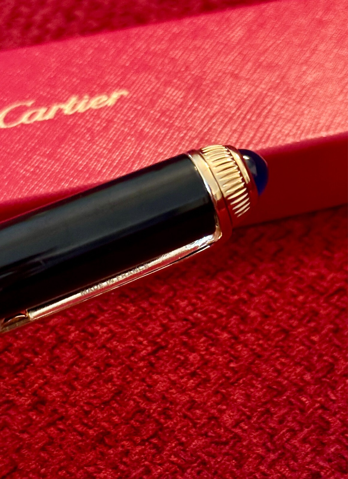 Cartier Yellow Gold Finish Rollerball Pen, Collectable Promotional Gift, AD Gift