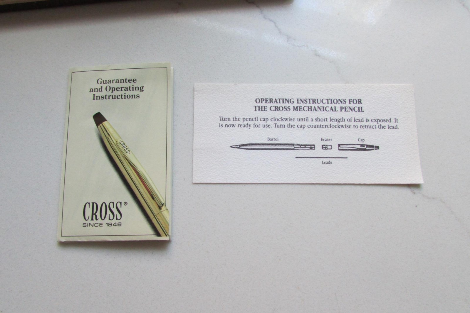 New Rare Cross10KT Gold Filled Pen and Pencil Illinois Bell/ATT Diamond Chip