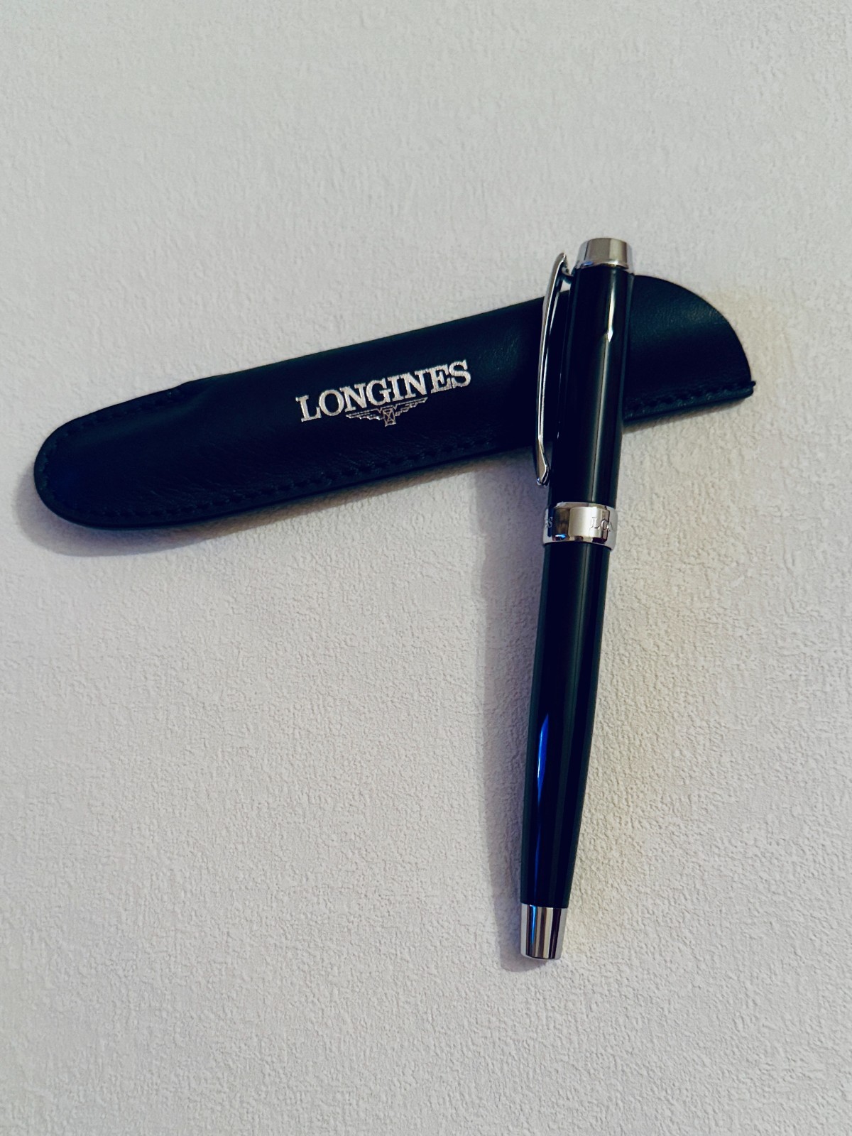 Longines Luxury Watch VIP Gift Executive Rollerball Pen Leather Pouch + Dust Bag