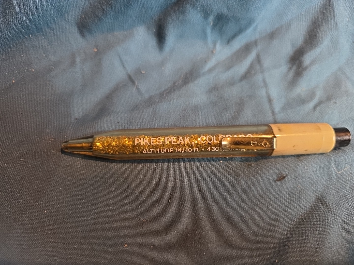 Vintage Pikes Peek Co Advertising Ball Point Pen C&D Altitude