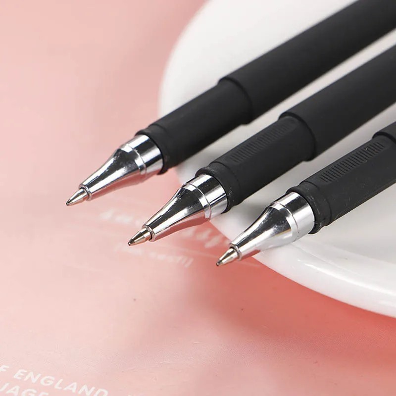 10PCS Ball Point Pens BLACK Gel Ink Pen Smooth Writing – 0.5mm Nib – Best Price