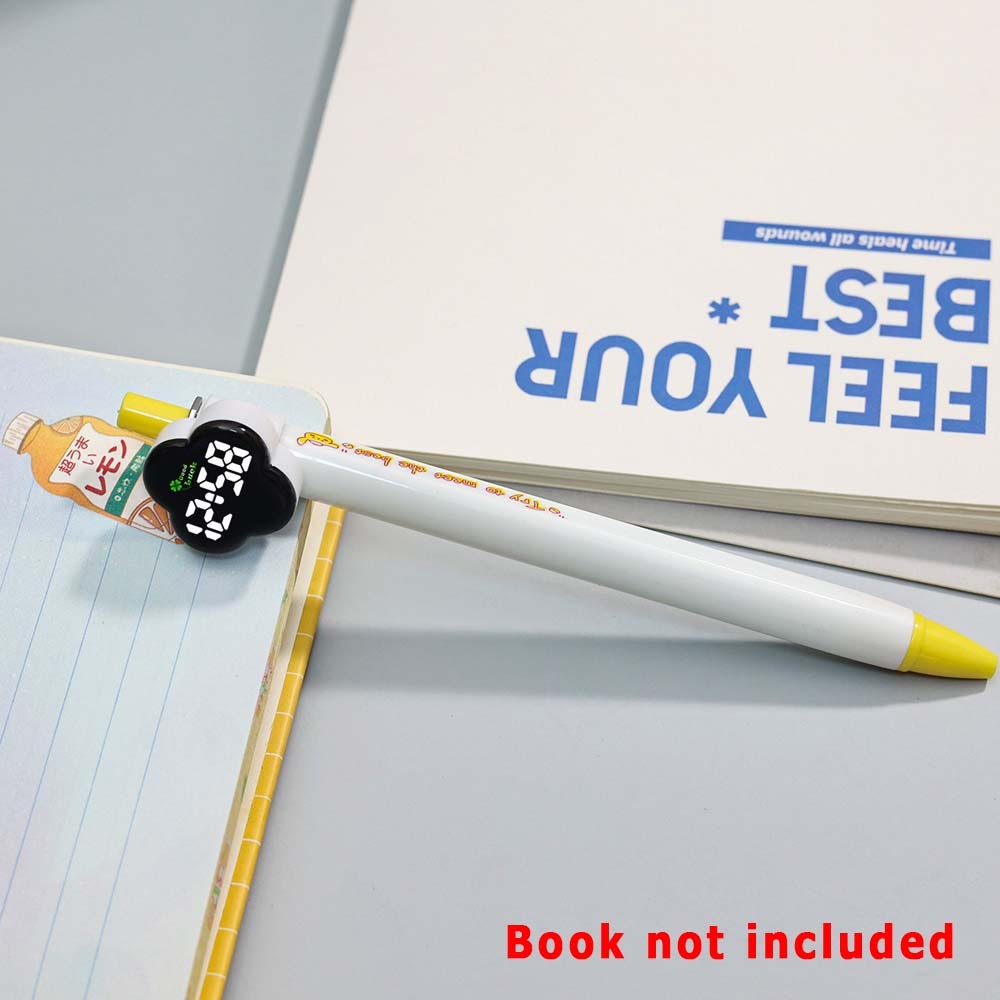 Silent Pen-Cap Digital Noiseless Hidden Student Silent Exam Clover Pen Cap Watch
