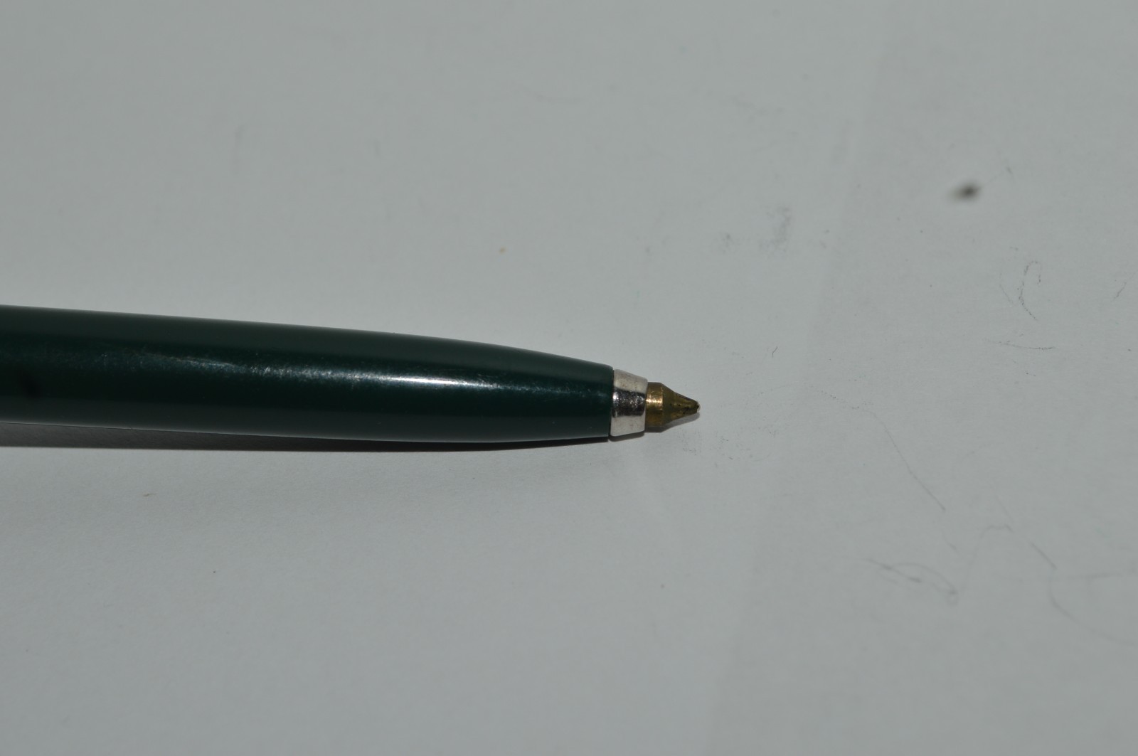 UNIPECO Ballpoint Pen Dark Green Square Clicker Light Used Circa 1960’s Tested