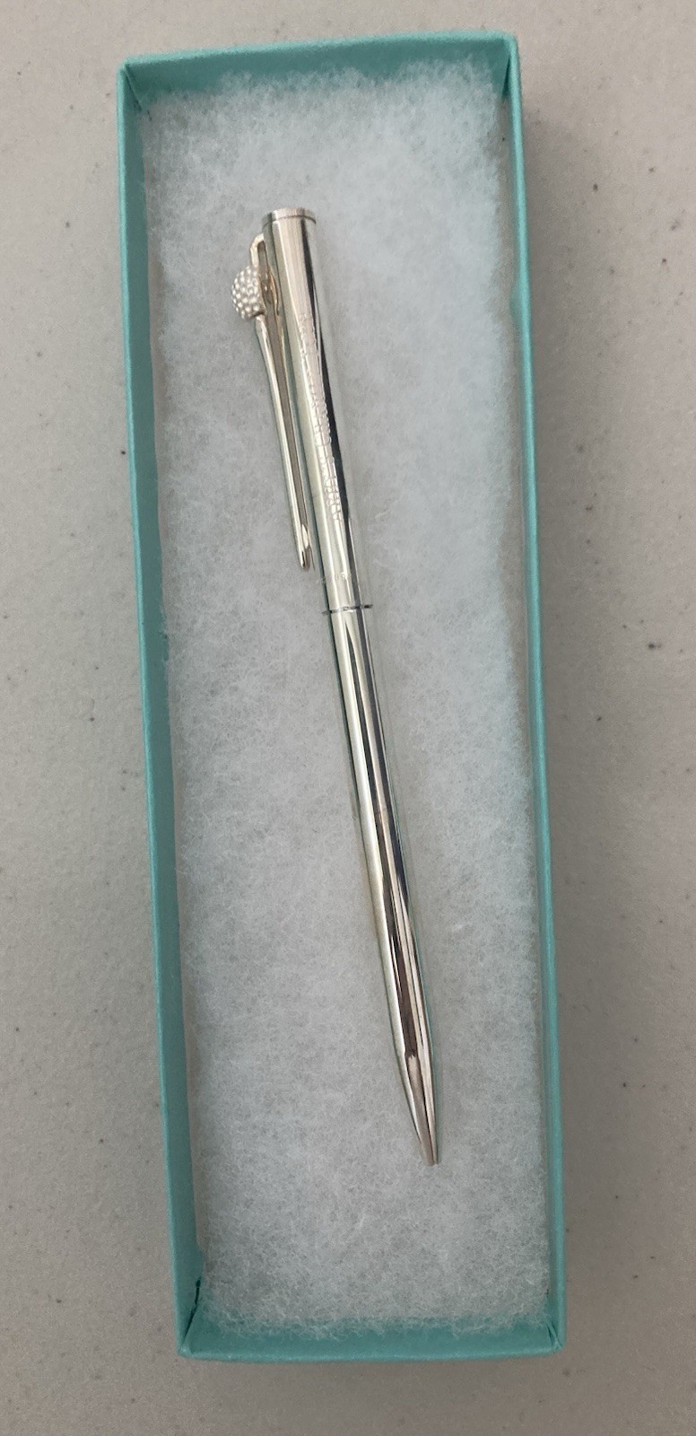 TIFFANY & CO 925 STERLING SILVER GOLF BALL & TEE BALLPOINT PEN W/BOX ARBY’S TOUR