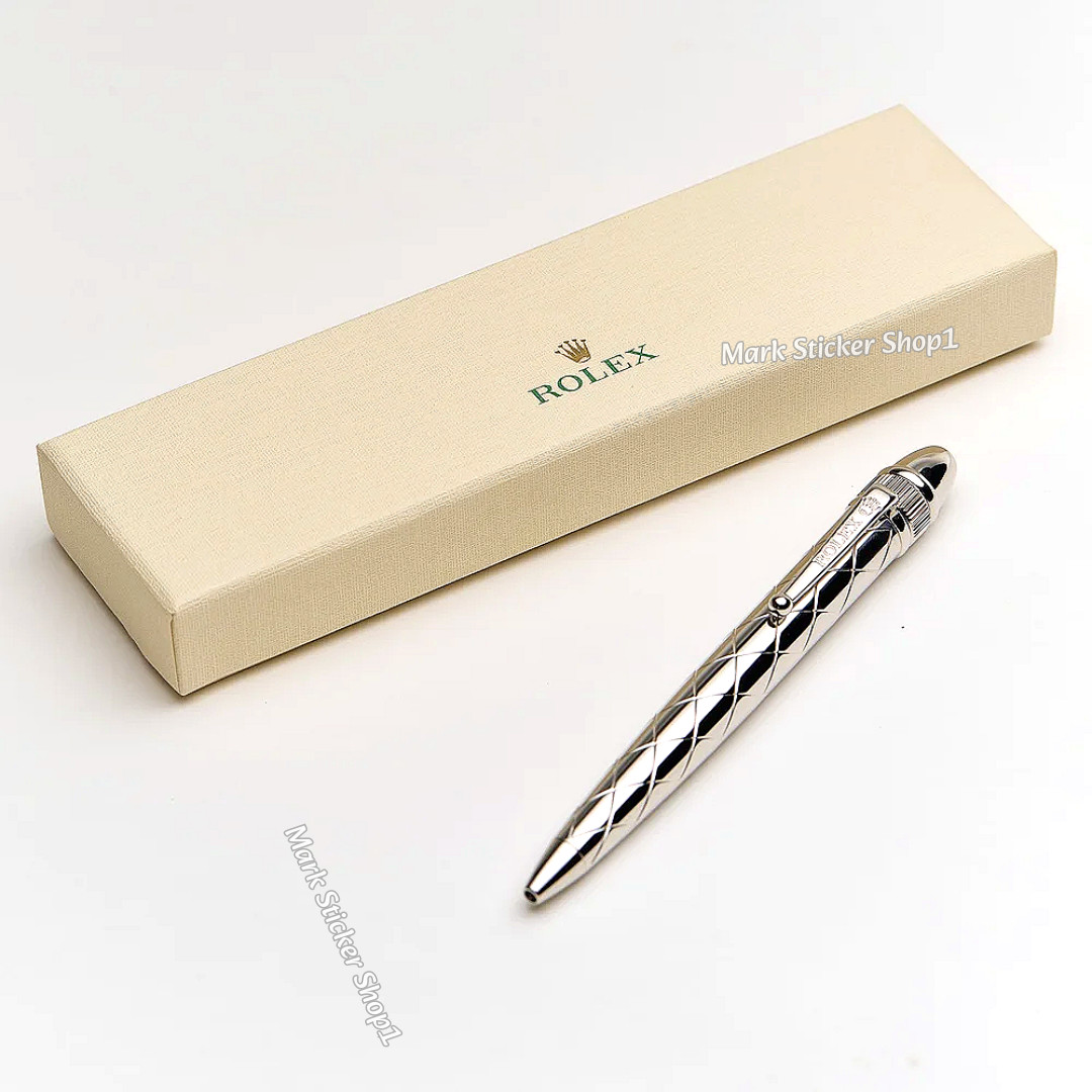 Rolex Vintage Style Palladium Finish Ballpoint Pen Luxury AD VIP Gift