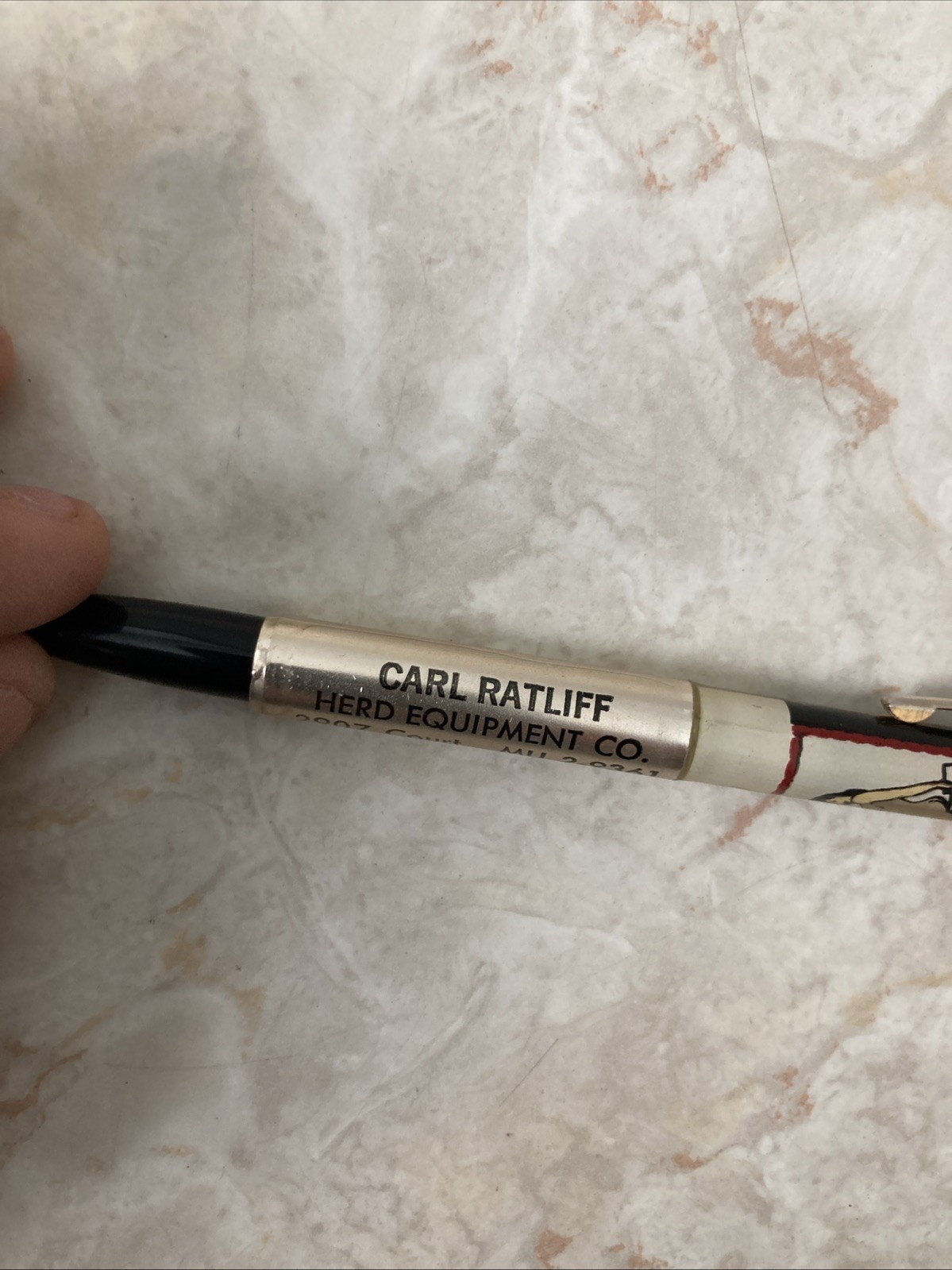 Vintage Carl Ratliff Muskogee Oklahoma Ball Point Dry Pen Lady Figure MU 2-9361