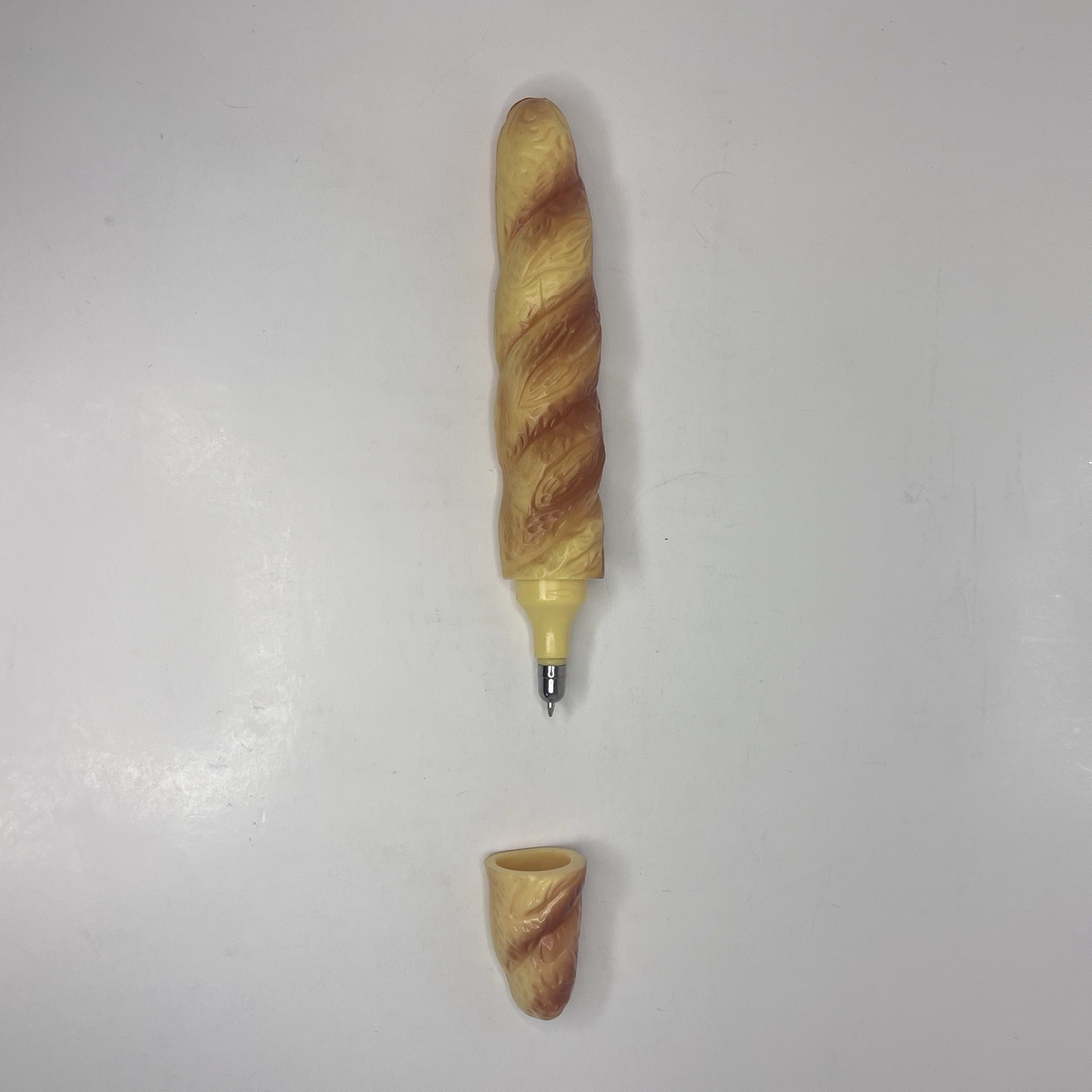 Novelty French Baguette Bread Ballpoint Pen W/ Magnet – Black Ink