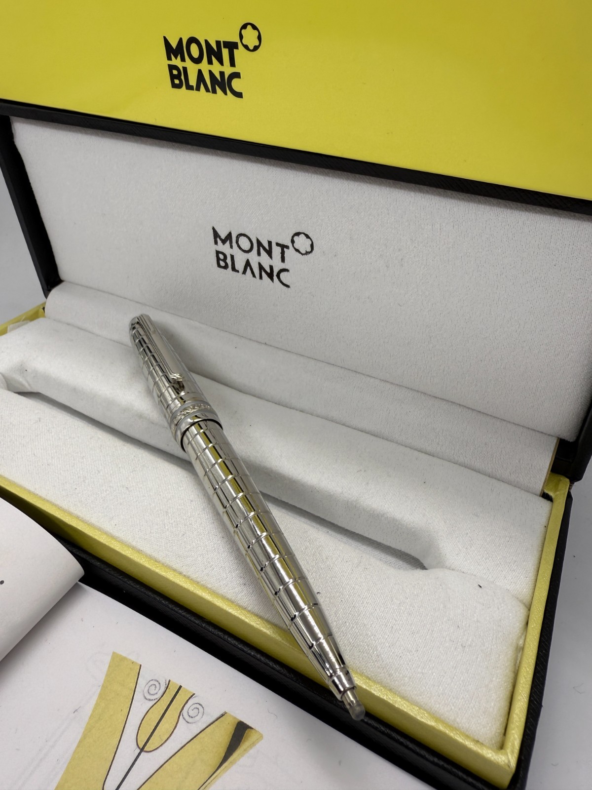 Montblanc Meisterstuck Legrand Solitaire Platinum Plated Faced Ballpoint Pen