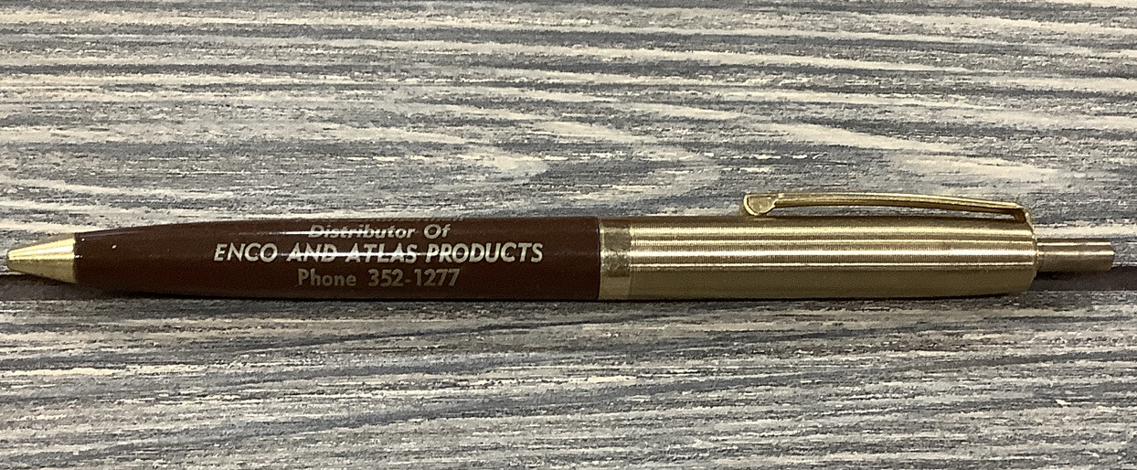 Vintage Pen Zimmerman Oil Co UNIPECO Gold Brown Advertisement
