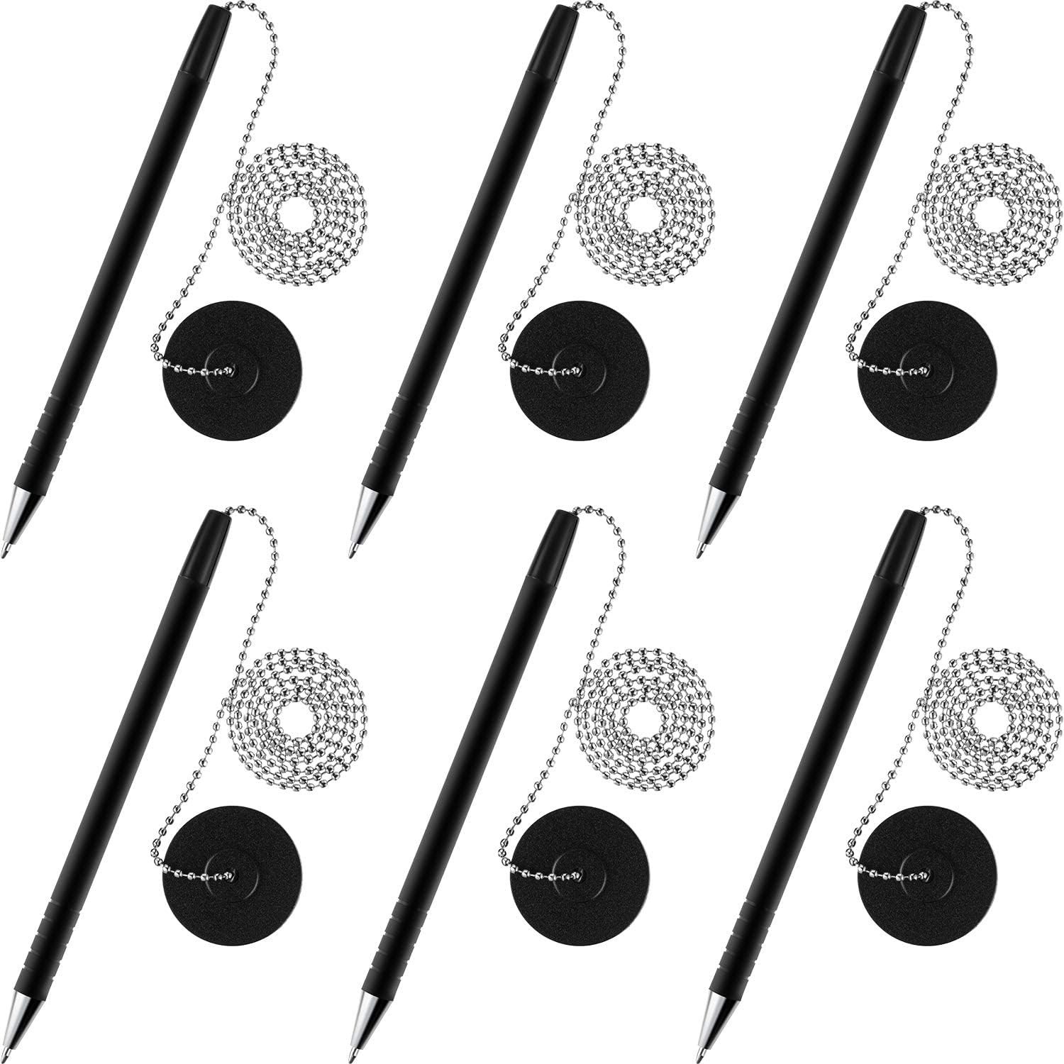 Versatile 6-Count Secure Pens with Adhesive Holders for Home, Office & School