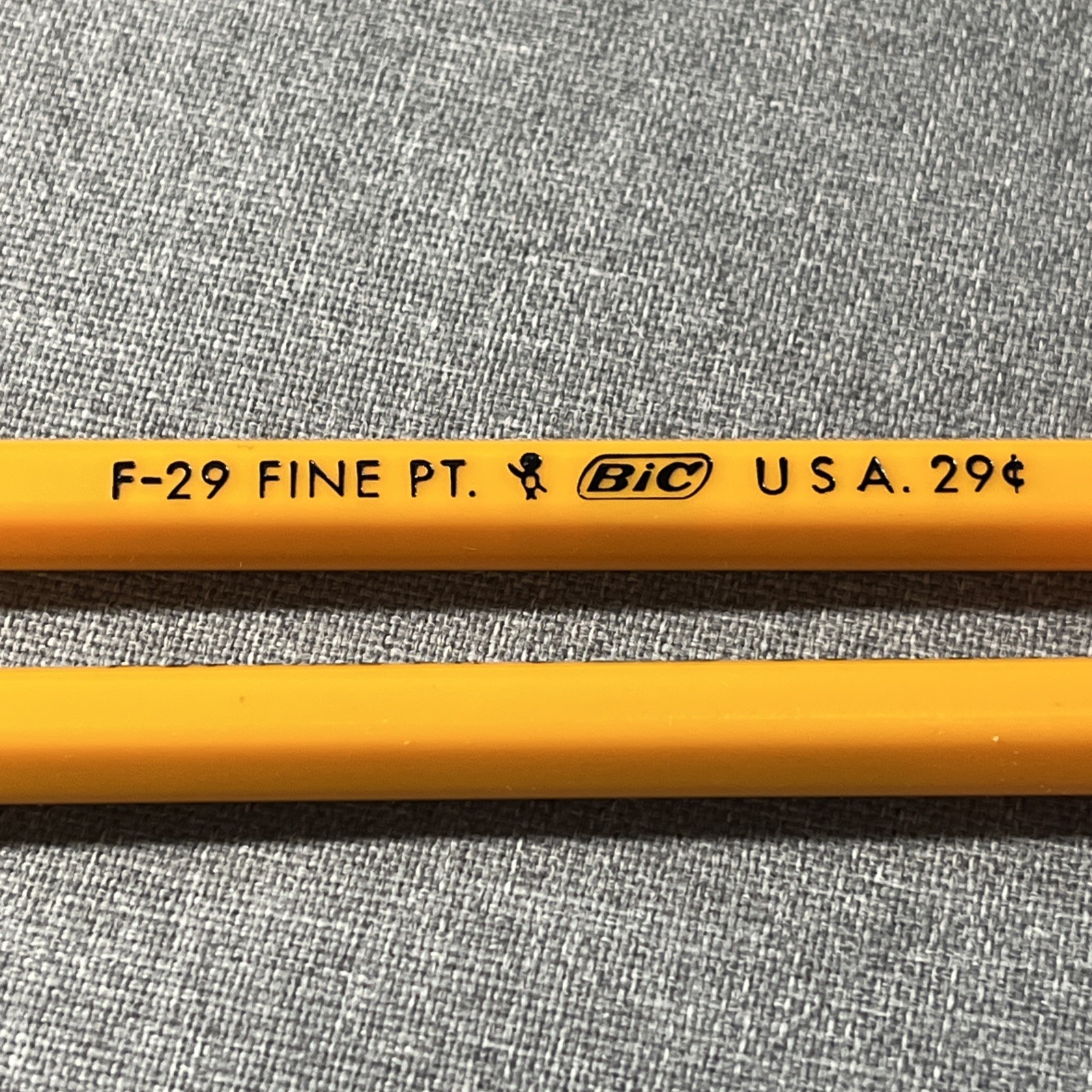 Vintage Bic Pen F-29 fine point BLUE USA 29¢ Set Of 2 Not Tested May Need Ink