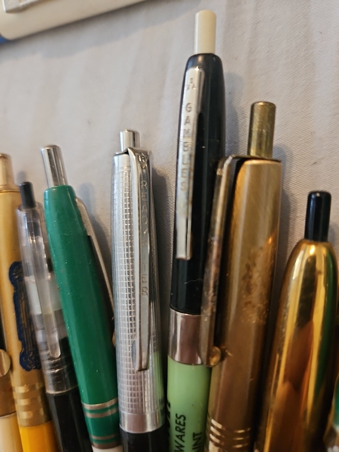 Lot of 15 Vintage Advertising Ballpoint Pens Branded Rare+ Bic Clic
