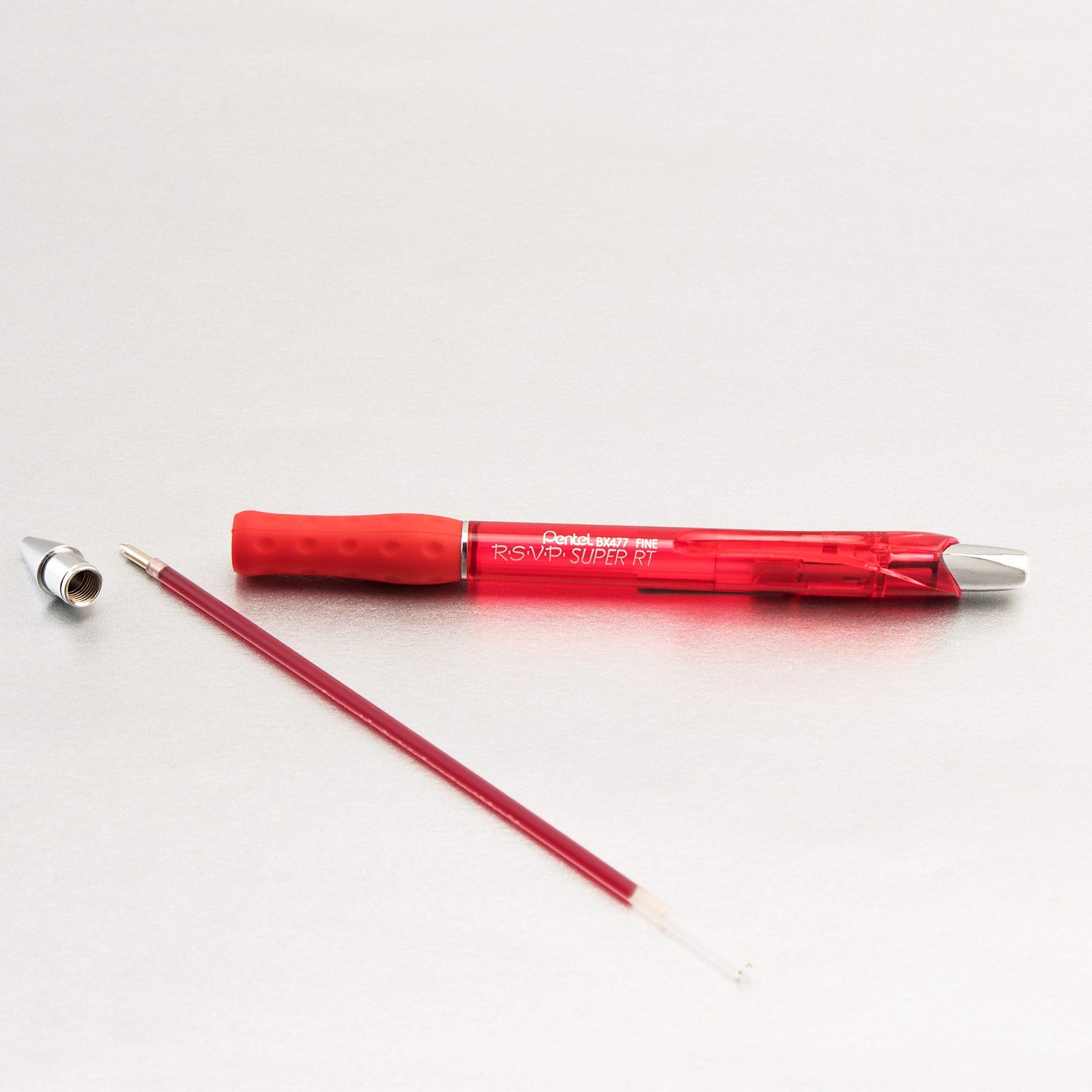 Fine Line Ballpoint Pen 0.7mm – Red Ink, Smooth Writing, Ergonomic Grip, 12 Pack