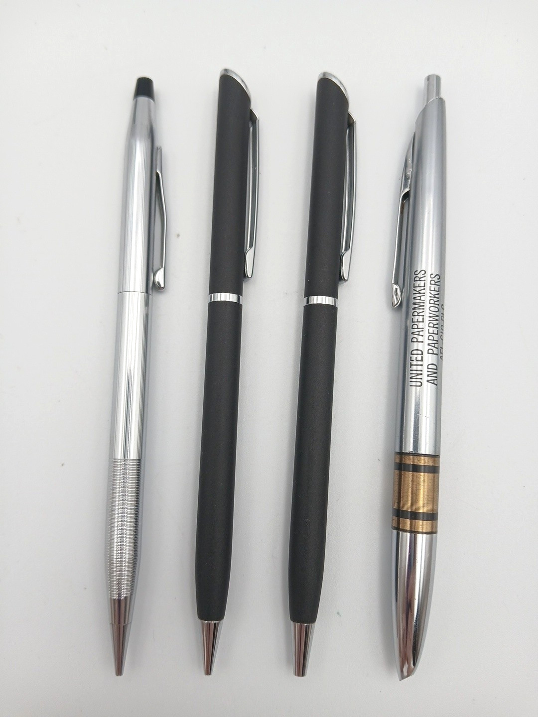 Lot of 4 Ballpoint Pens Cross Quill Ritepoint Company Logo PARTS OR REPAIR