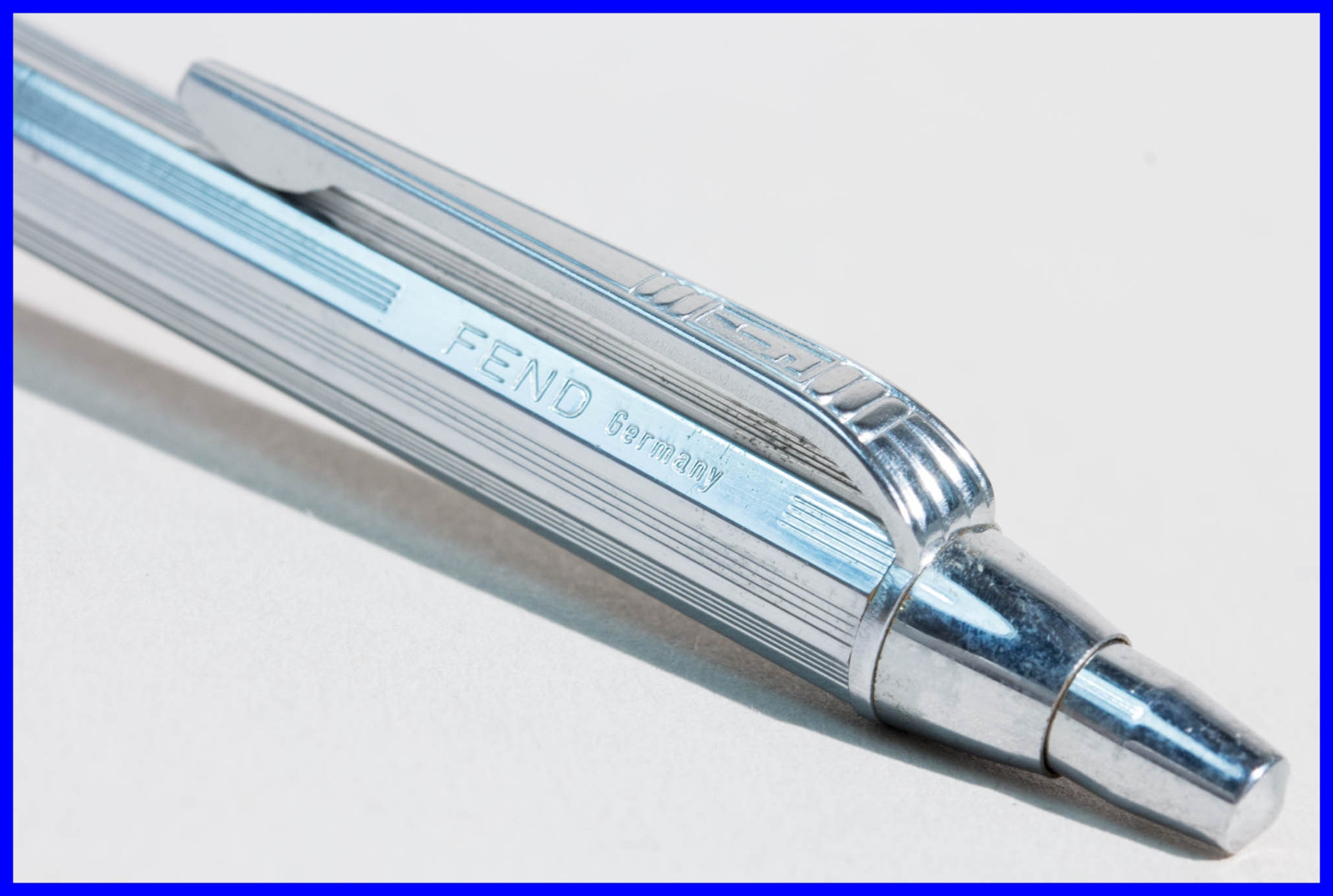 1960er Fend Ballpoint Pen IN Chrome, Vollmetal, Octagonal Unbrührt IN The Boxed