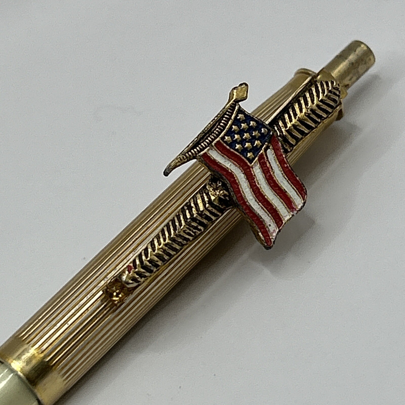 VTG c1960s Ballpoint Pen UNITED STATES PLEDGE OF ALLEGIANCE Patriotic Flag