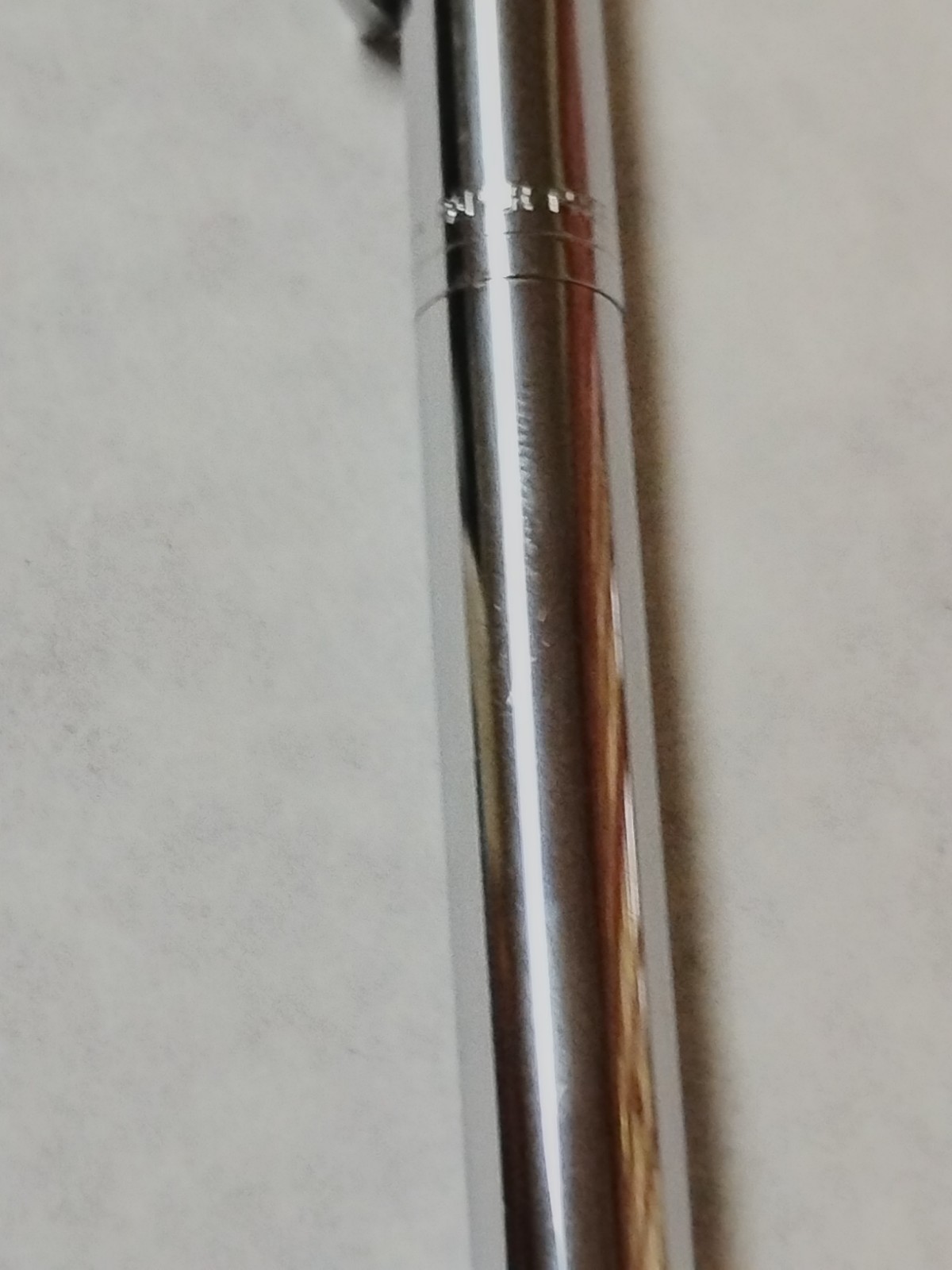 Vintage PAPER MATE Profile Slim Grip Ballpoint Pen All Chrome Made In Mexico #C6