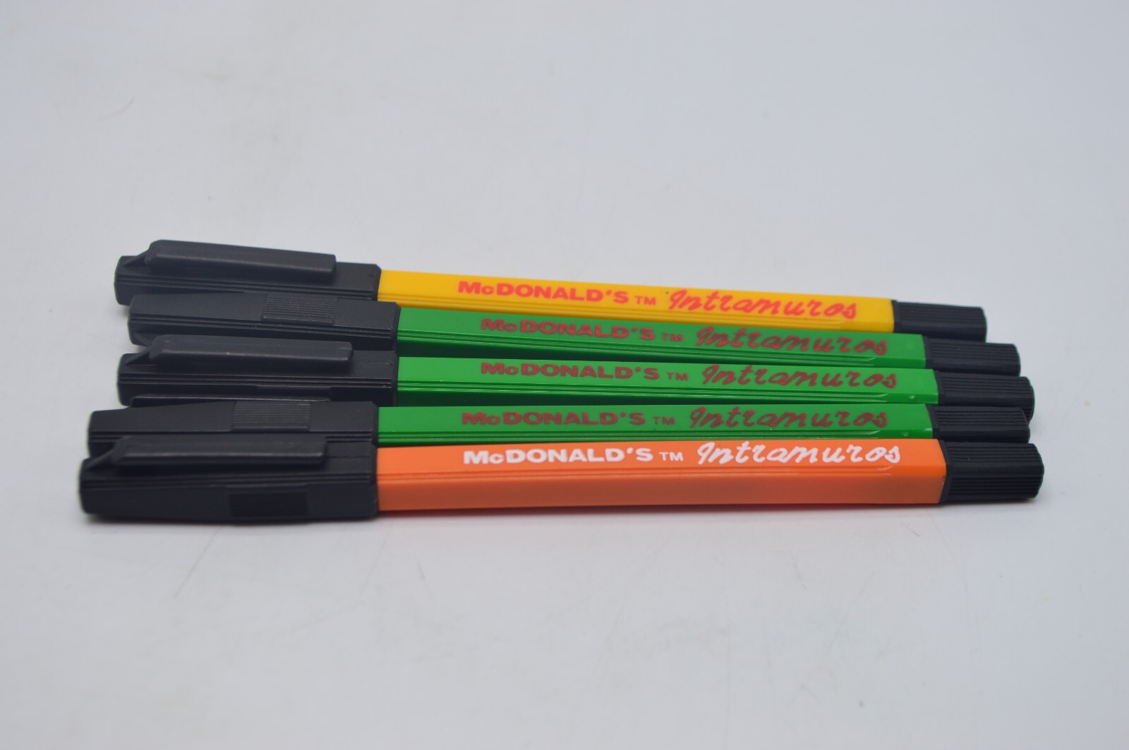 Lot of Five (5) Vintage McDonalds Pens Made in Italy Unknown If Ink Still Works