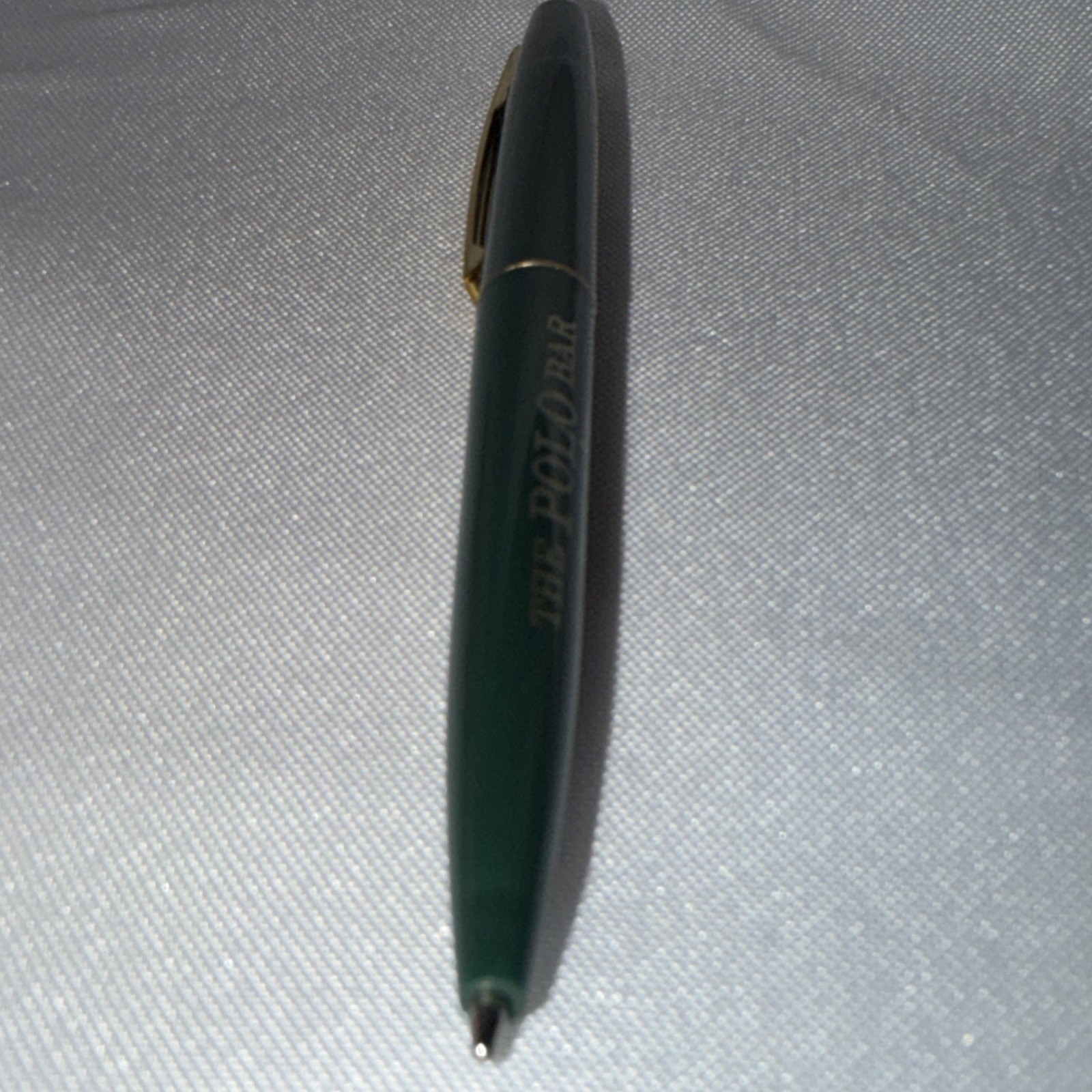 The Polo Bar Ralph Lauren Ballpoint Pen Green Gold NYC Restaurant Collectible
