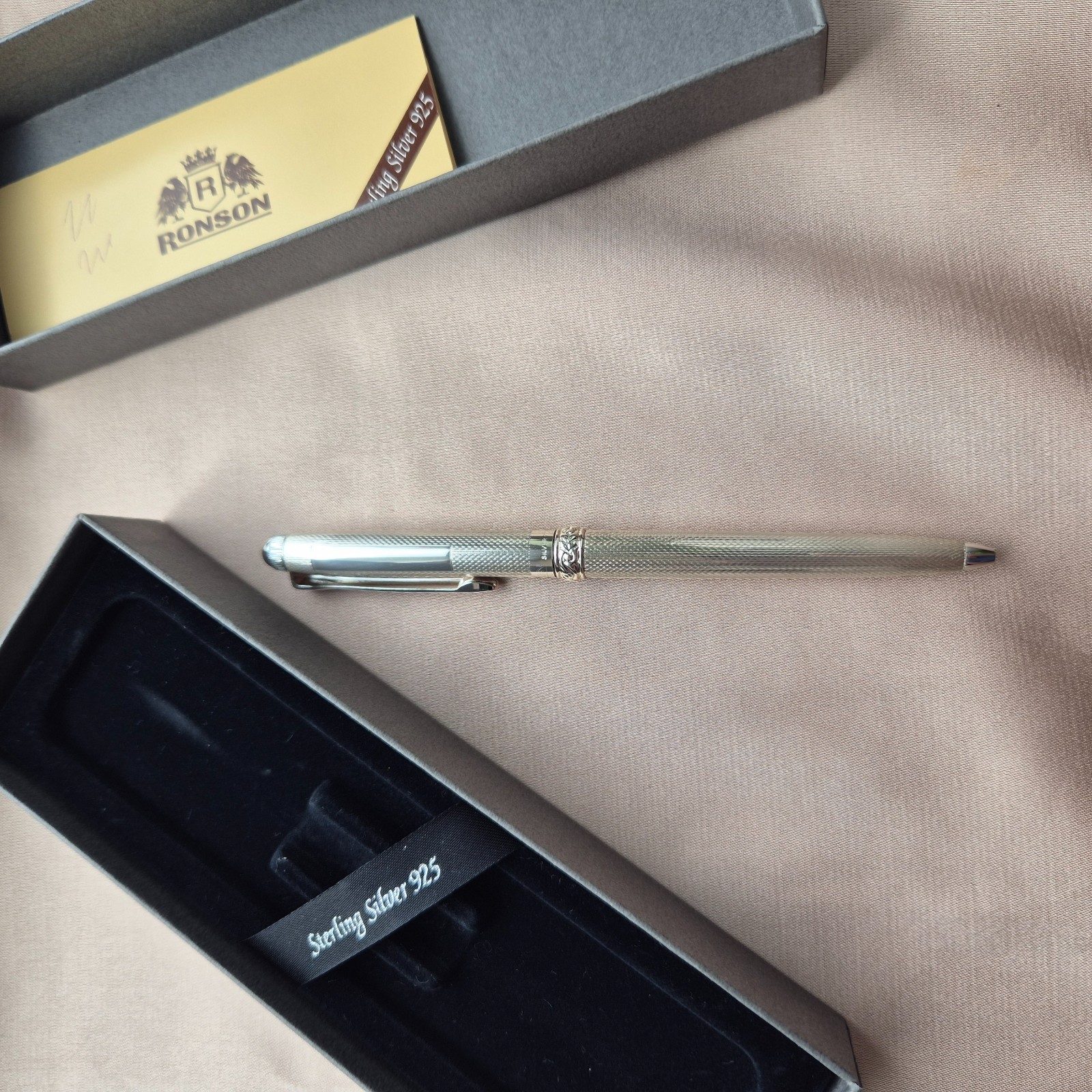 SOLID 925 STERLING SILVER Ronson Pen | NOT PLATE | MINT NOS Private Collection