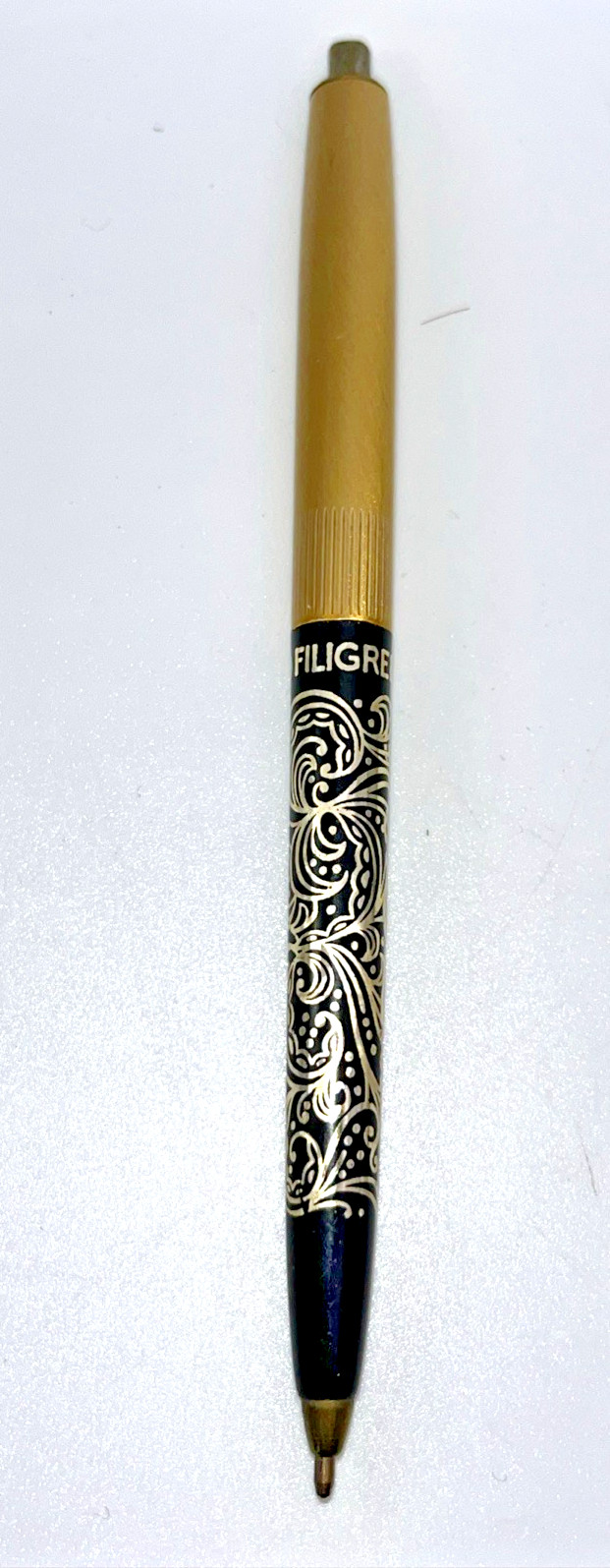 Set of 2 Scented Ink Pens Click Luxury Boutique Collectibles 14 Kt Gold Filigree
