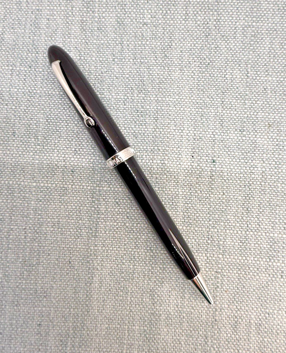OMAS Ogiva Ballpoint Pen Nera (black) with Chrome Trim and matching gem Boxed