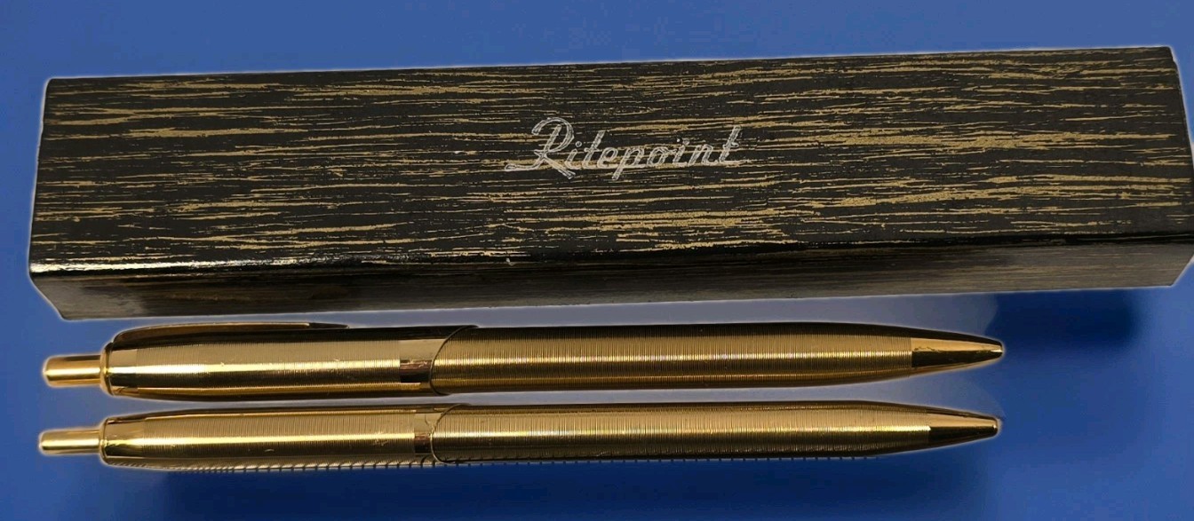 Vintage Ritepoint Gold Pen Set