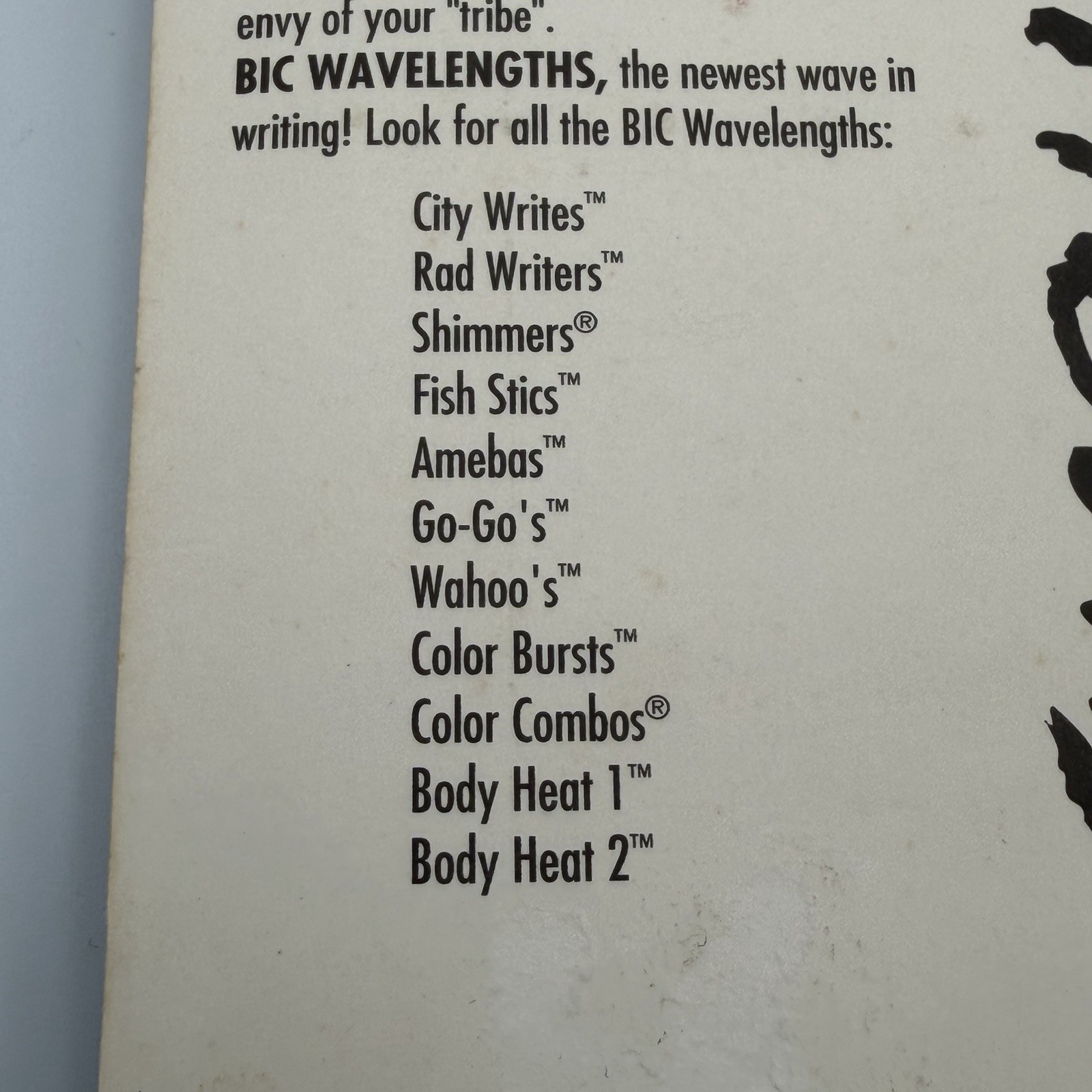 Bic TRIBALS Wavelengths 1992 Ball Medium Point Pens 6 – 3 Black / 3 Blue NOS